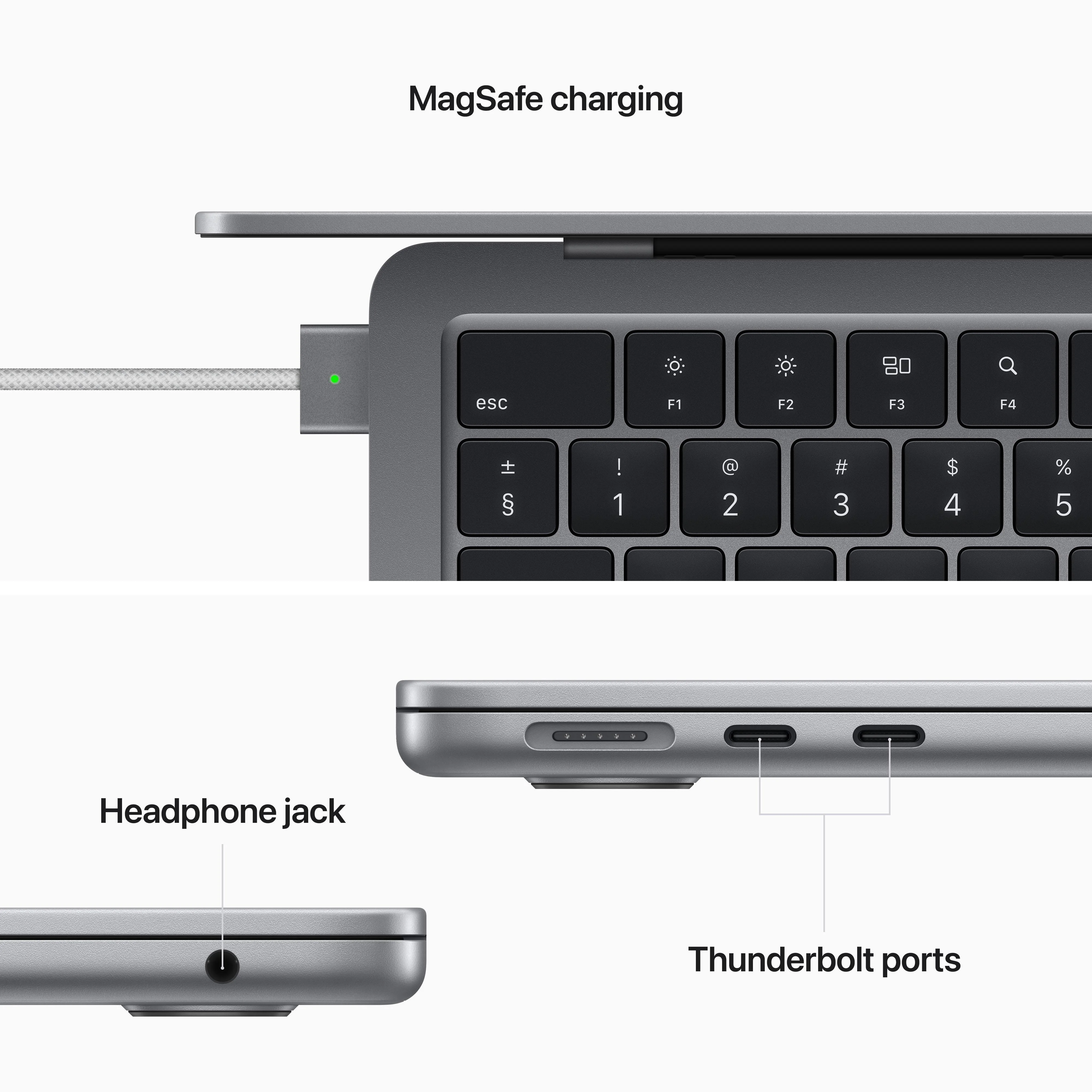 13-inch MacBook Air: Apple M2 chip with 8‑core CPU and 8‑core GPU, 256GB SSD - Space Gray - Image 7