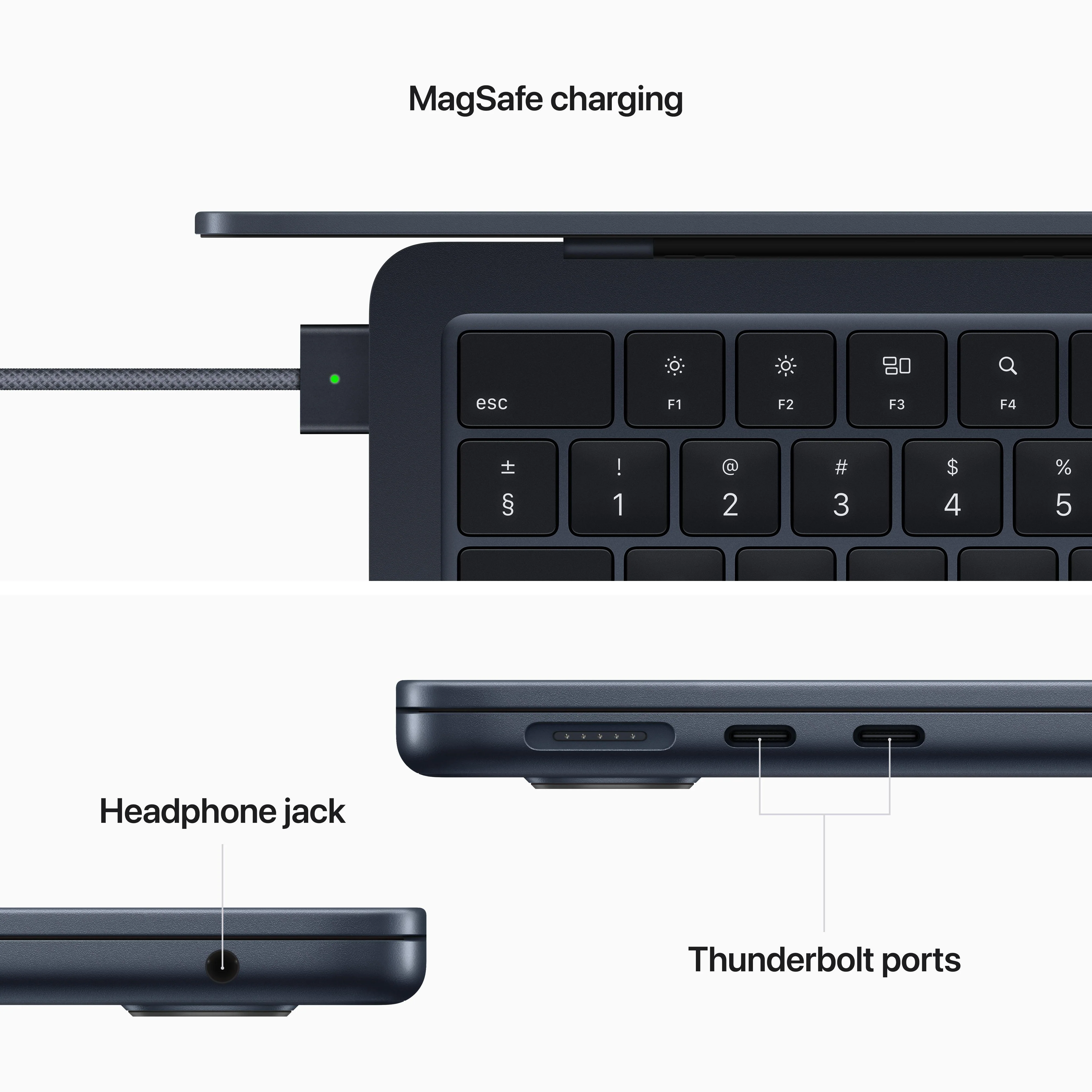13-inch MacBook Air: Apple M2 chip with 8‑core CPU and 8‑core GPU, 256GB SSD - Midnight - Image 7