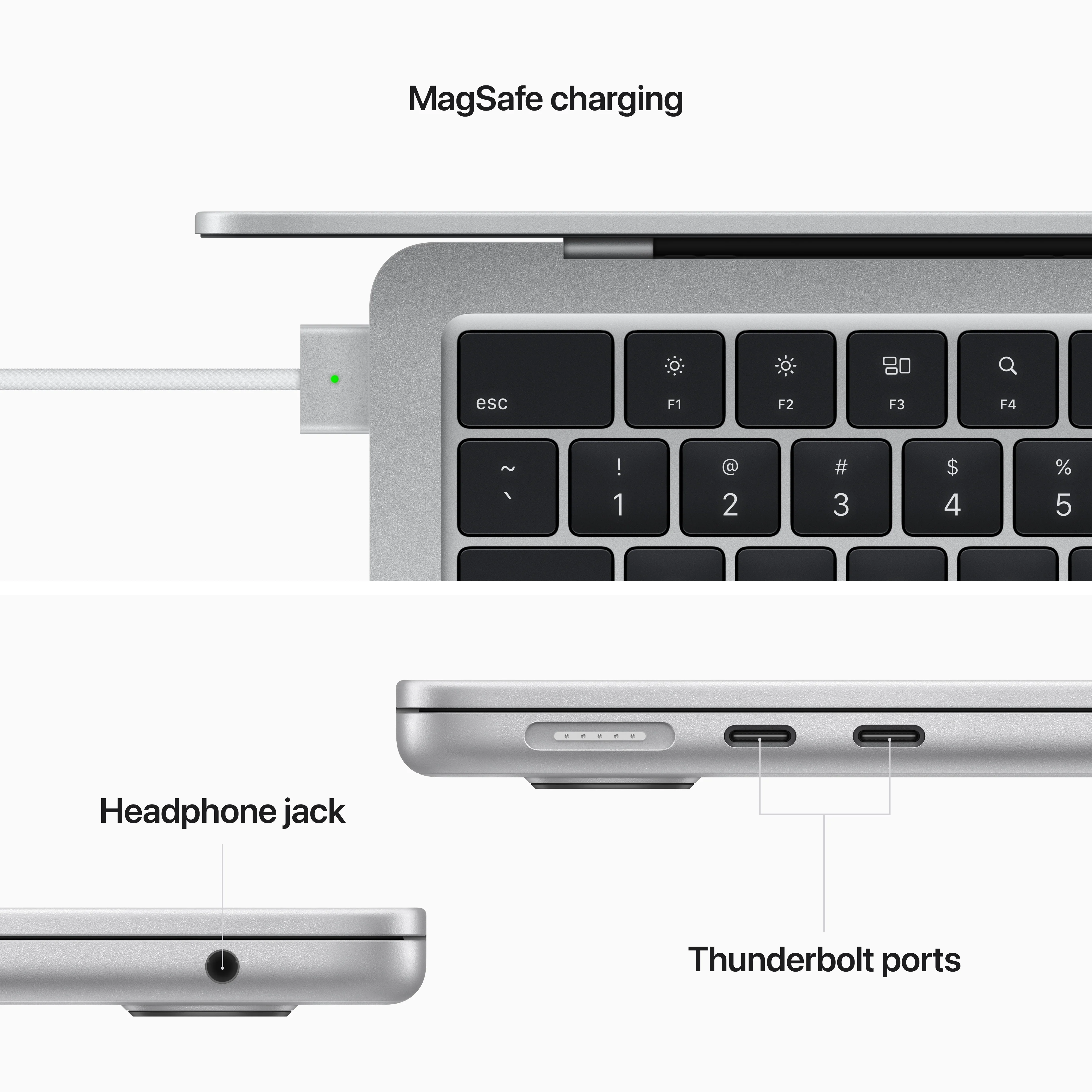 13-inch MacBook Air: Apple M2 chip with 8‑core CPU and 8‑core GPU, 256GB SSD - Silver - Image 7