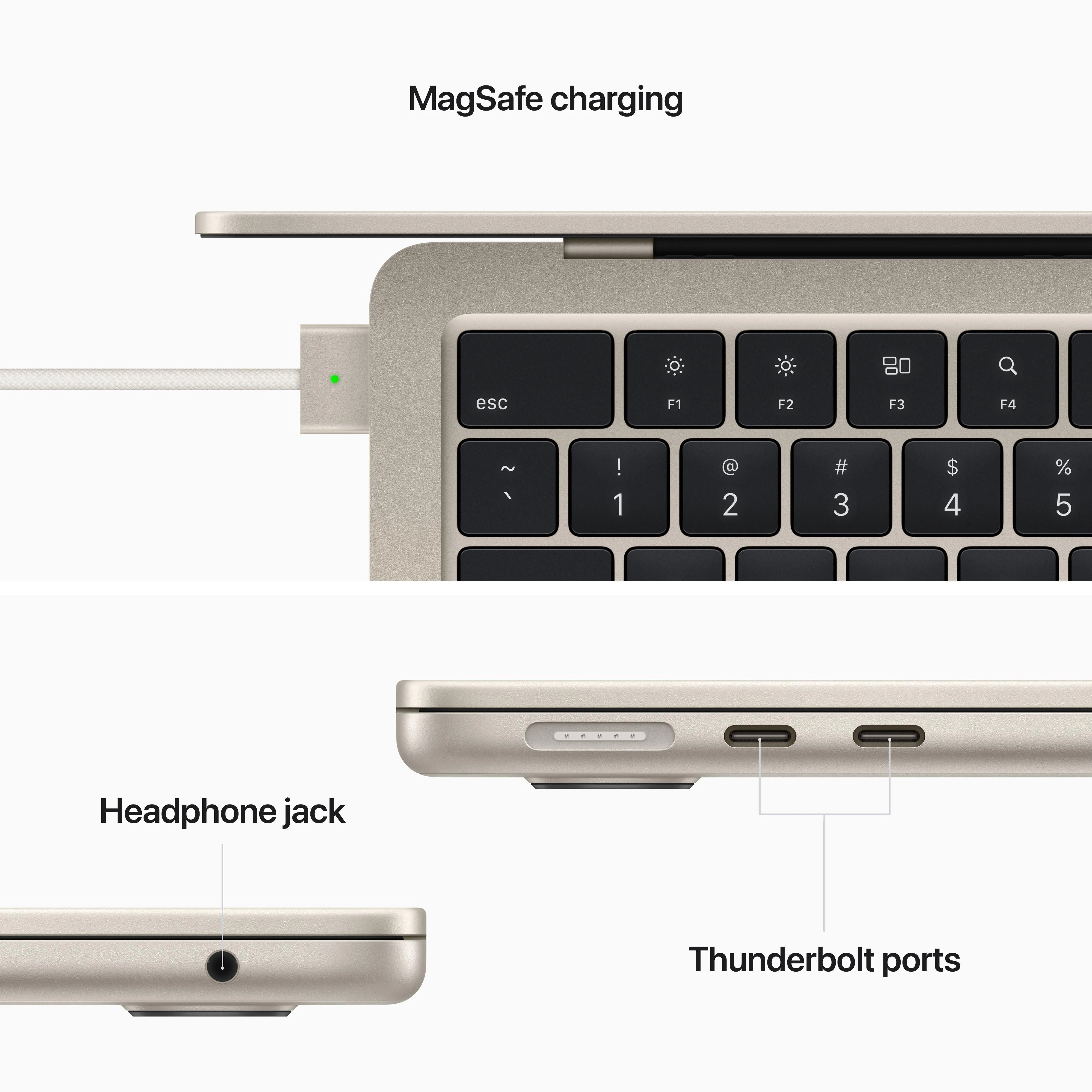 13-inch MacBook Air: Apple M2 chip with 8‑core CPU and 8‑core GPU, 256GB SSD - Starlight - Image 7