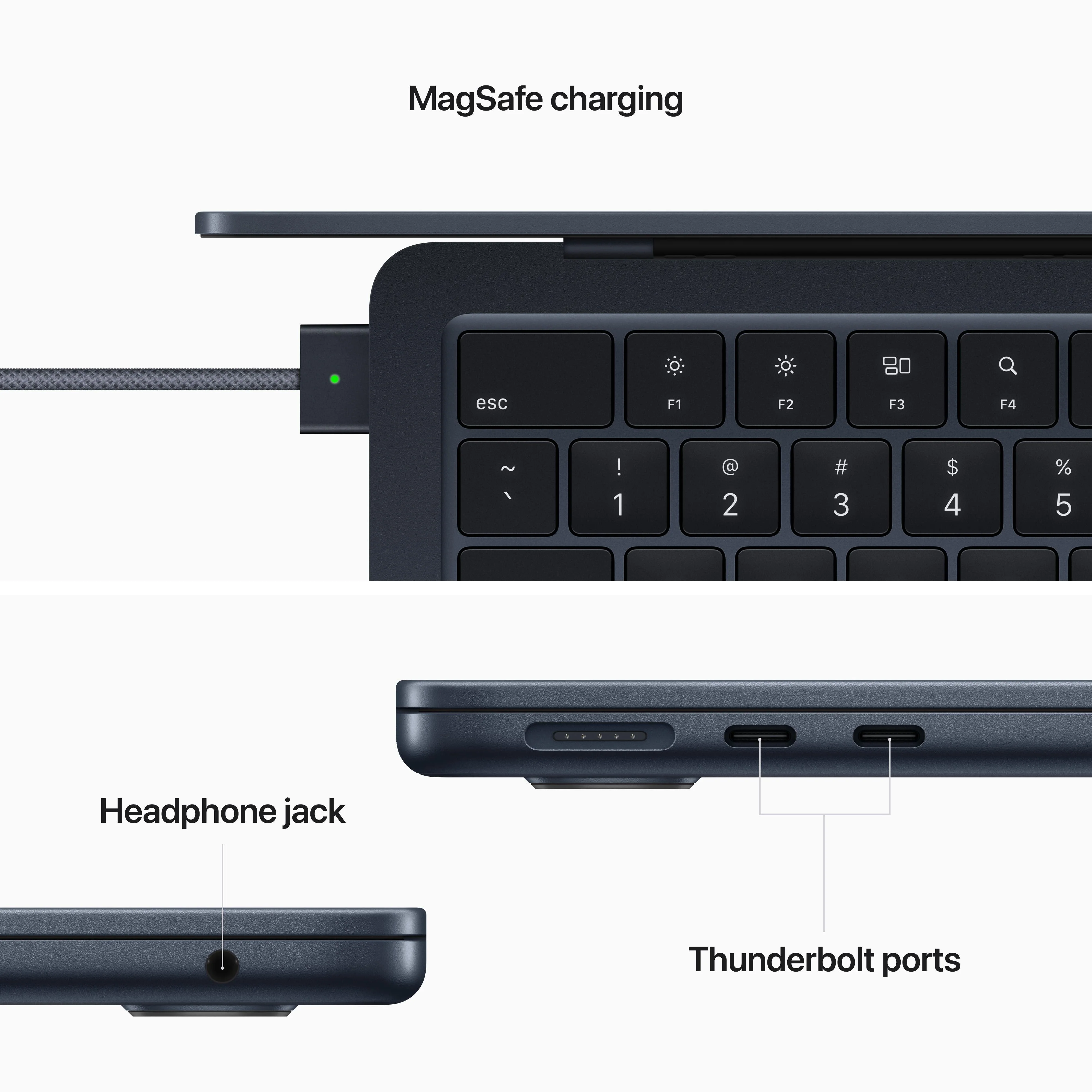 13-inch MacBook Air: Apple M2 chip with 8‑core CPU and 8‑core GPU, 256GB SSD - Midnight - Image 7