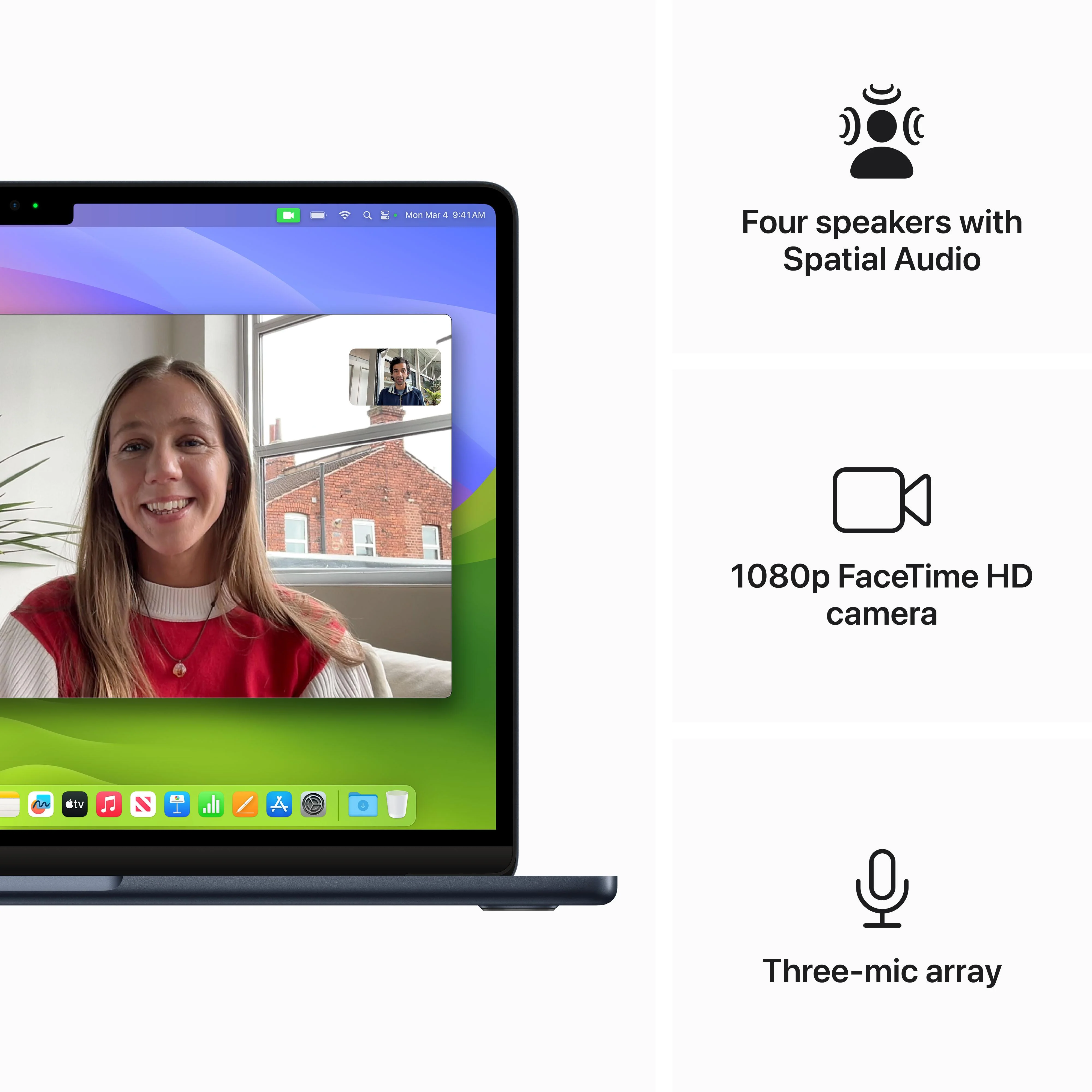 13-inch MacBook Air: Apple M3 chip with 8‑core CPU and 10‑core GPU, 512GB SSD - Midnight - Image 6