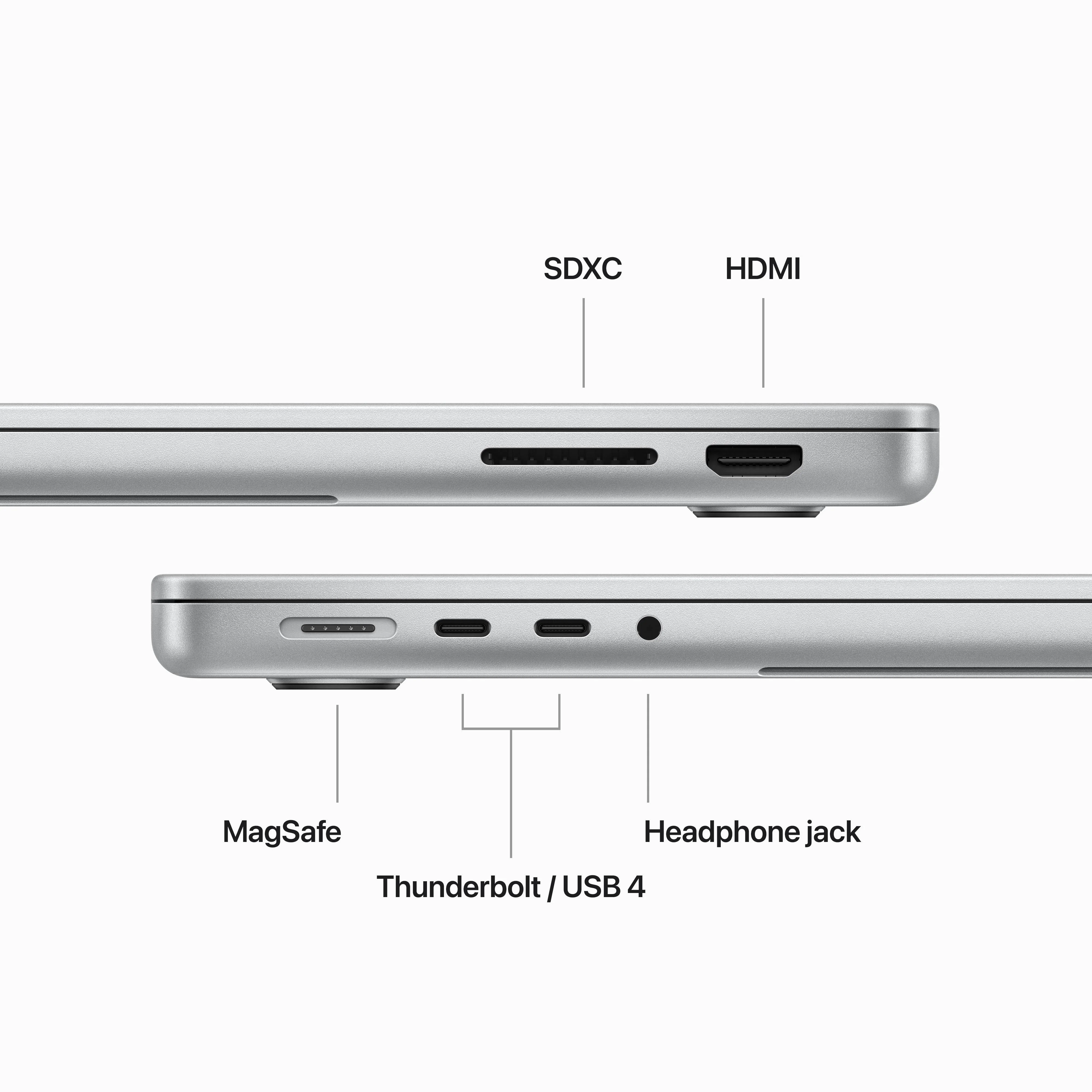 14-inch MacBook Pro: Apple M3 chip with 8‑core CPU and 10‑core GPU, 512GB SSD - Silver - Image 6