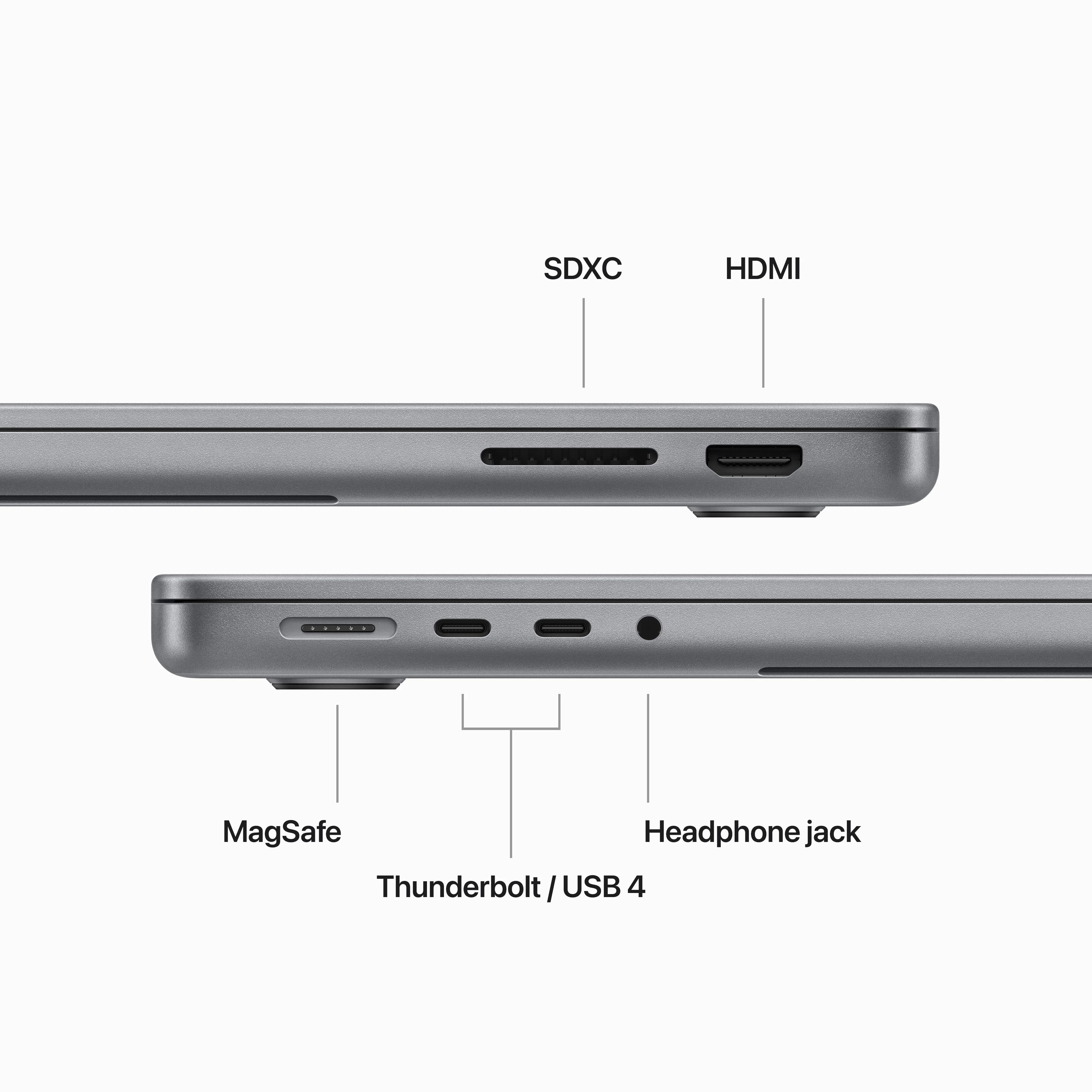 14-inch MacBook Pro: Apple M3 chip with 8‑core CPU and 10‑core GPU, 1TB SSD - Space Grey - Image 6