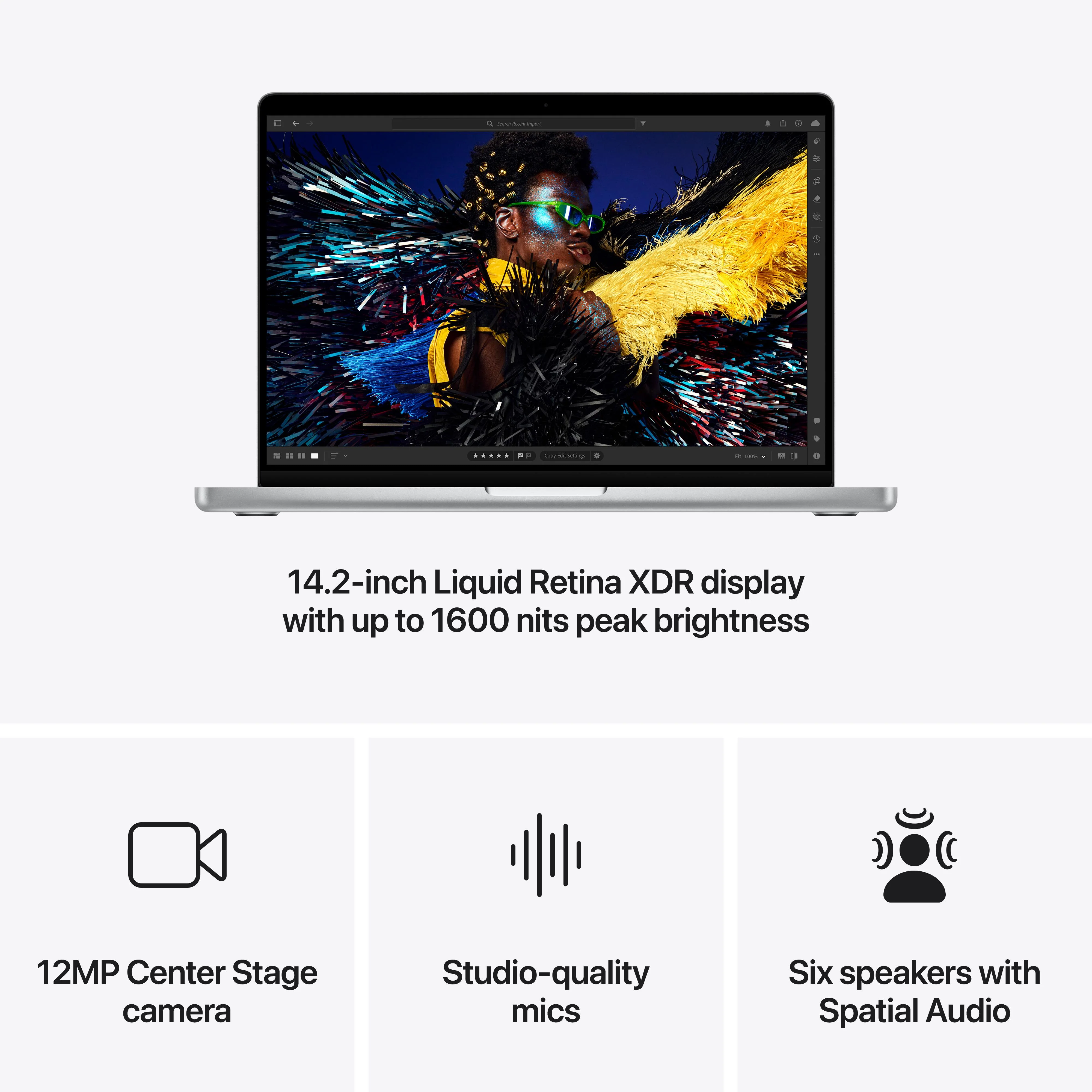 14-inch MacBook Pro: Apple M4 Pro chip with 12‑core CPU and 16‑core GPU, 512GB SSD - Silver - Image 6