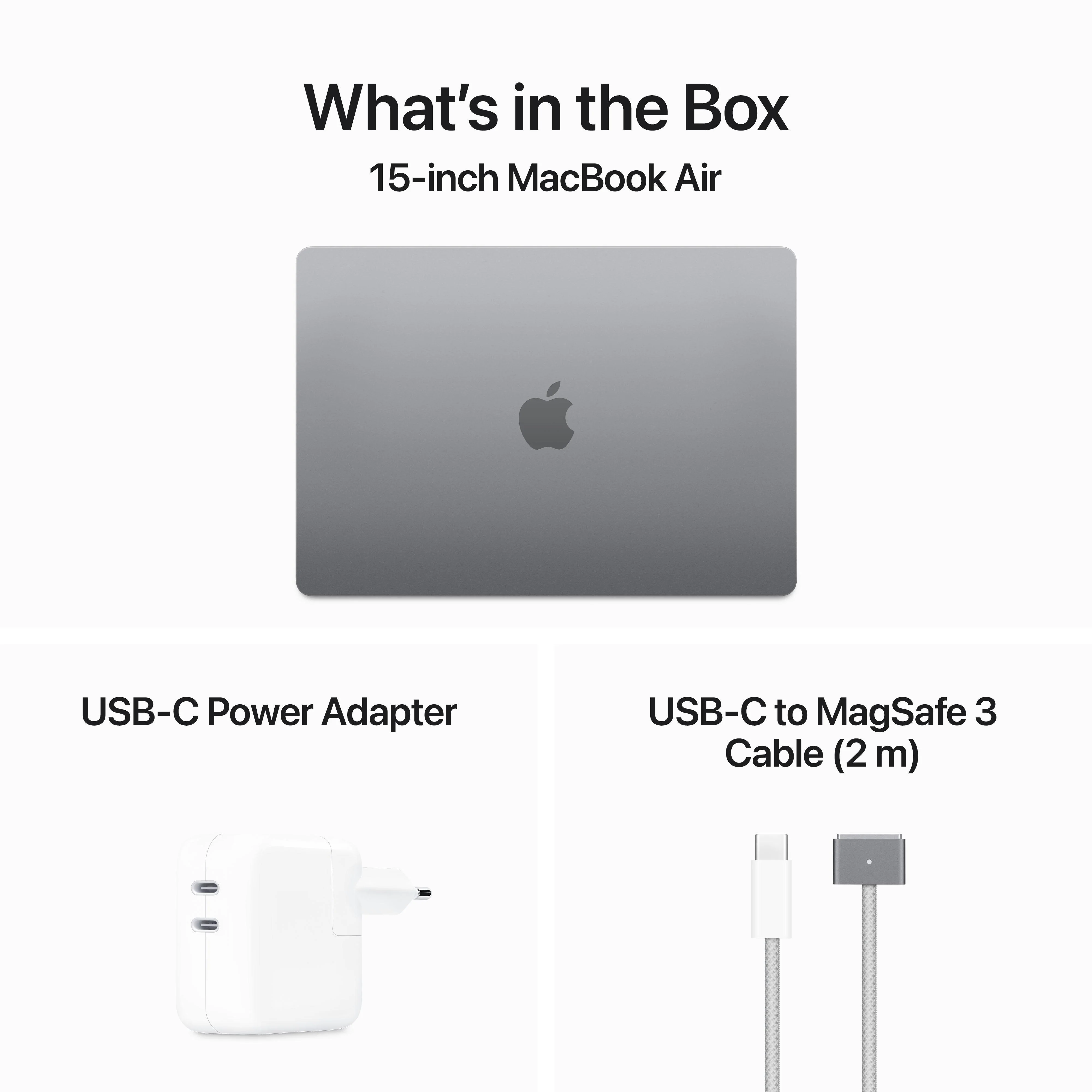 15-inch MacBook Air: Apple M3 chip with 8‑core CPU and 10‑core GPU, 256GB SSD - Space Gray - Image 9