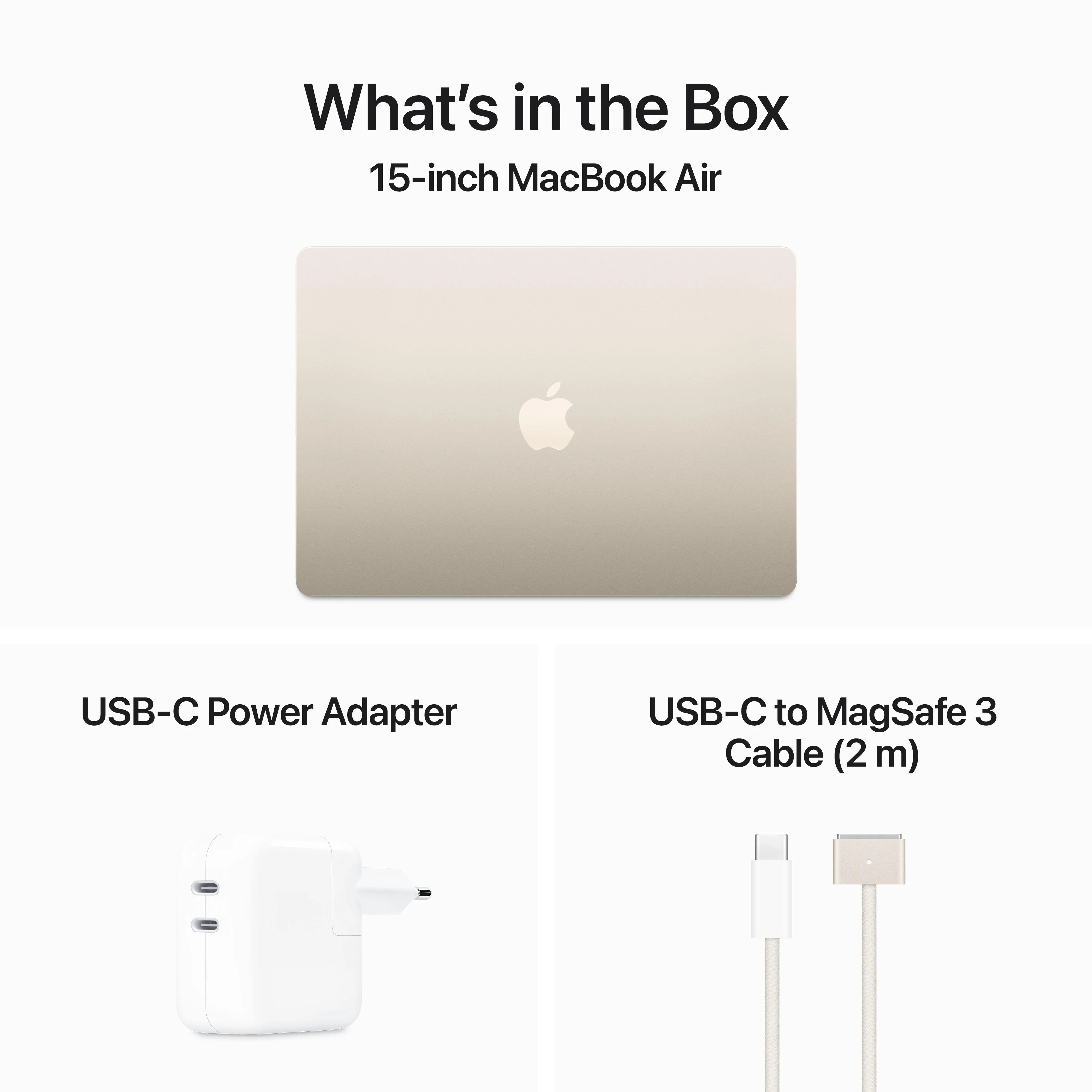 15-inch MacBook Air: Apple M3 chip with 8‑core CPU and 10‑core GPU, 256GB SSD - Starlight - Image 9