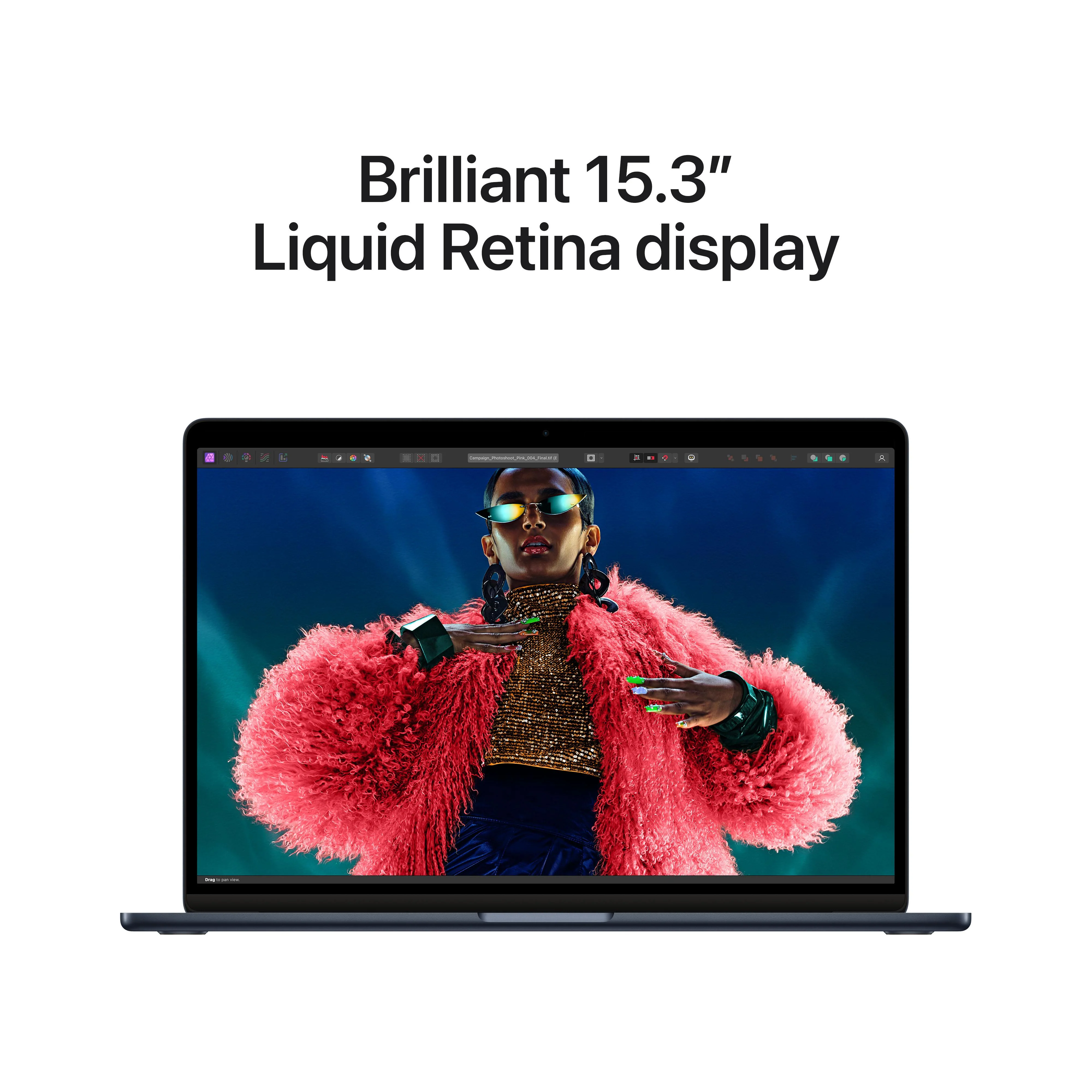 15-inch MacBook Air: Apple M3 chip with 8‑core CPU and 10‑core GPU, 256GB SSD - Midnight - Image 5