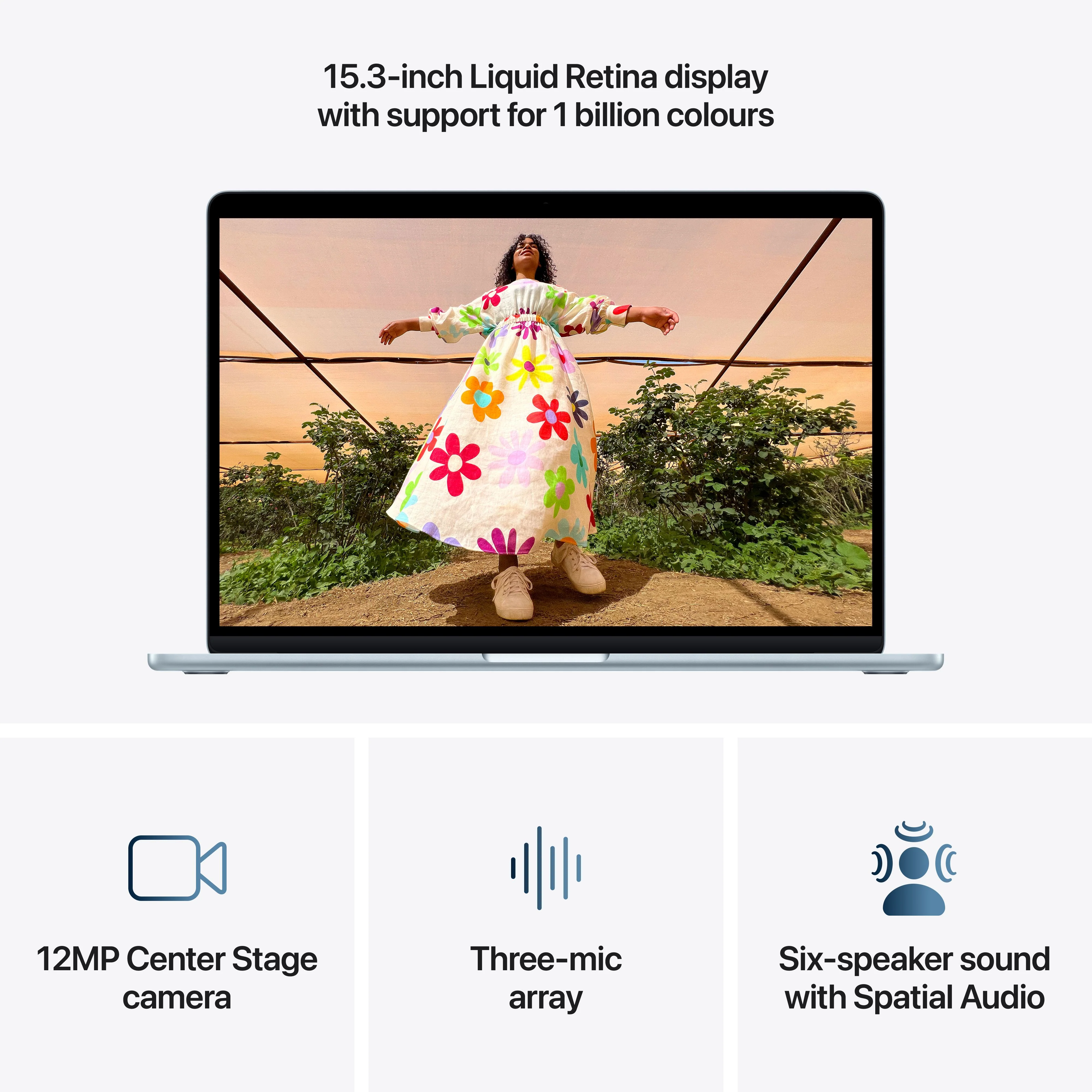 15-inch MacBook Air: Apple M5 chip with 10-core CPU and 10-core GPU, 1TB SSD - Sky Blue - Image 5