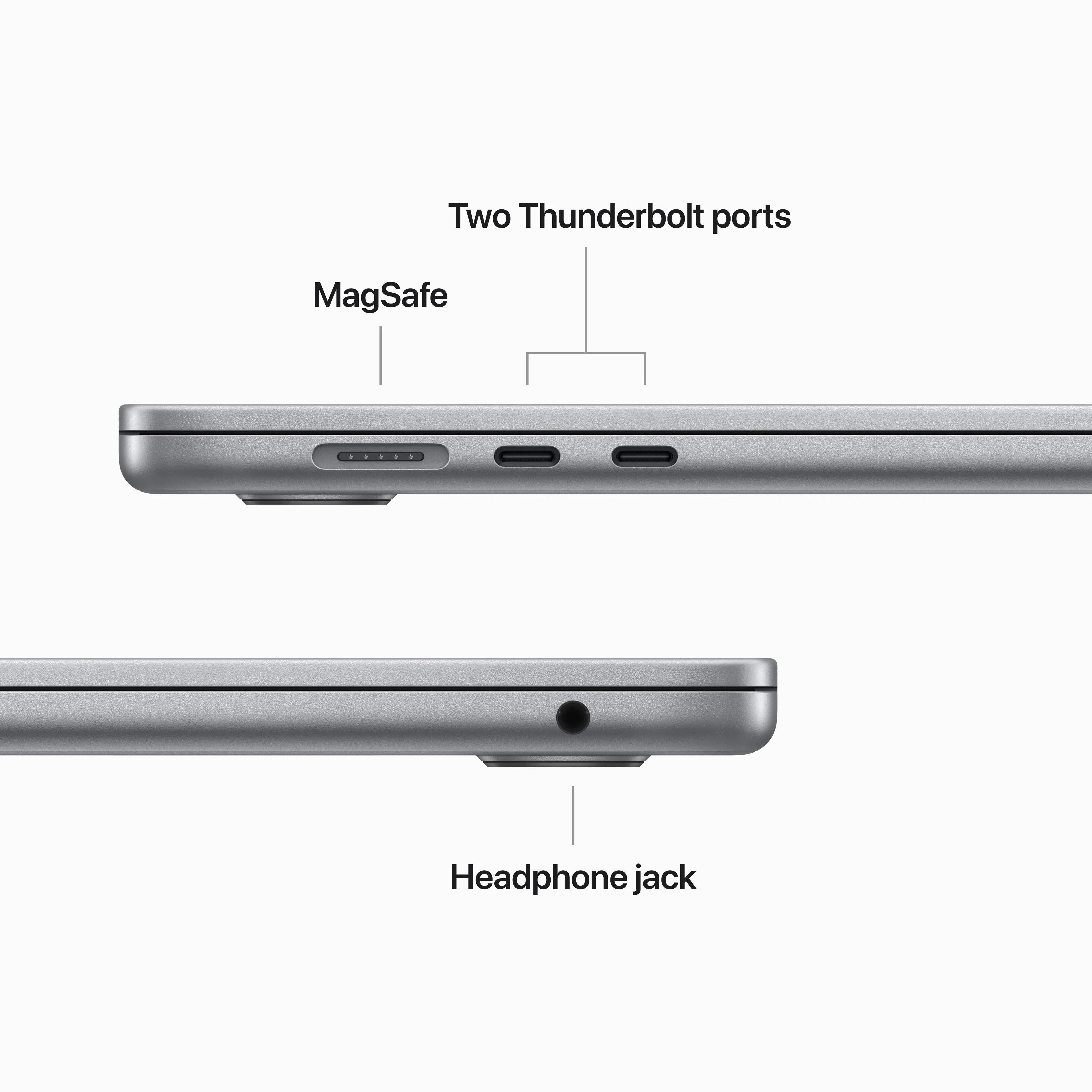 15-inch MacBook Air: Apple M2 chip with 8‑core CPU and 10‑core GPU, 256GB SSD - Space Grey - Image 9