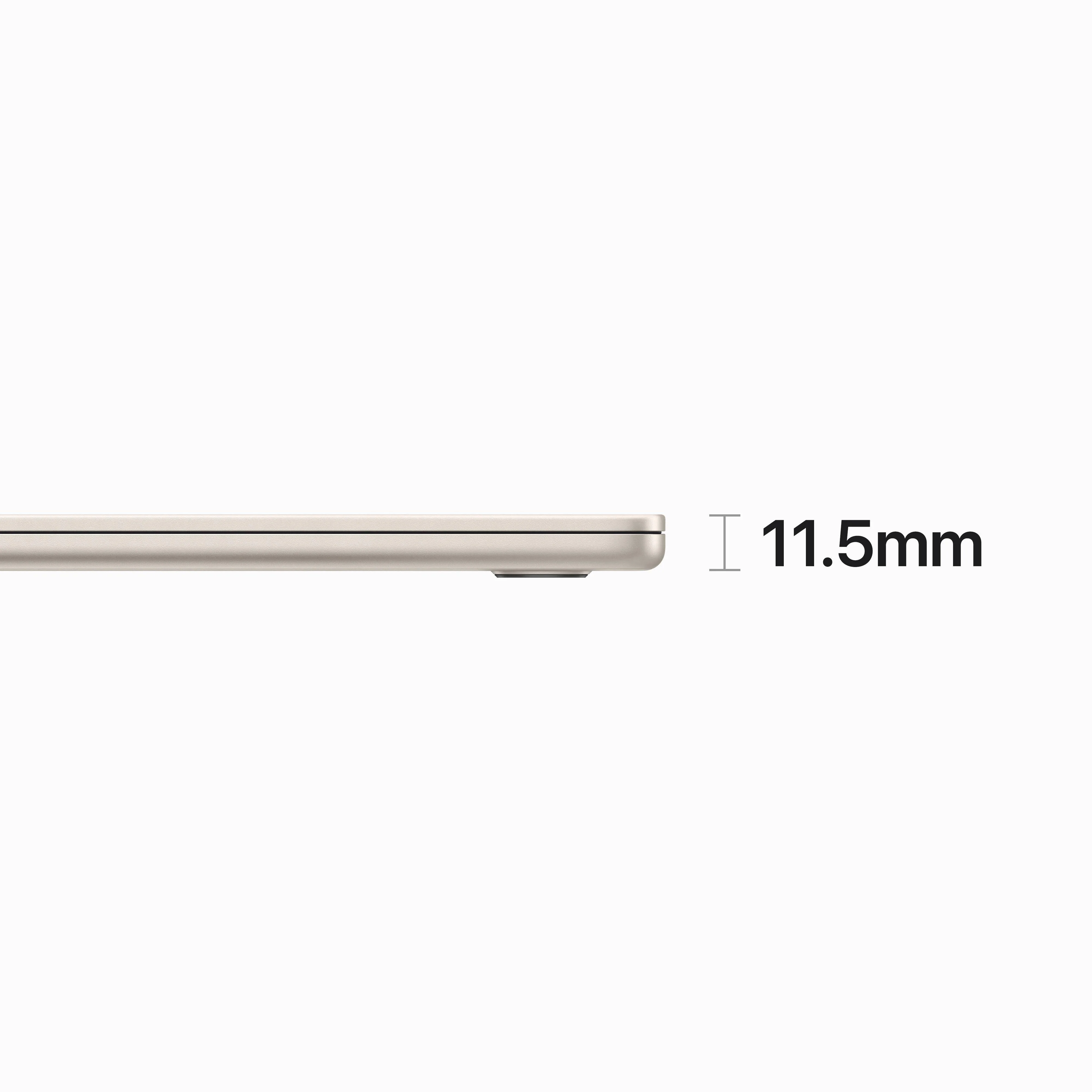 15-inch MacBook Air: Apple M2 chip with 8‑core CPU and 10‑core GPU, 512GB SSD - Starlight - Image 3