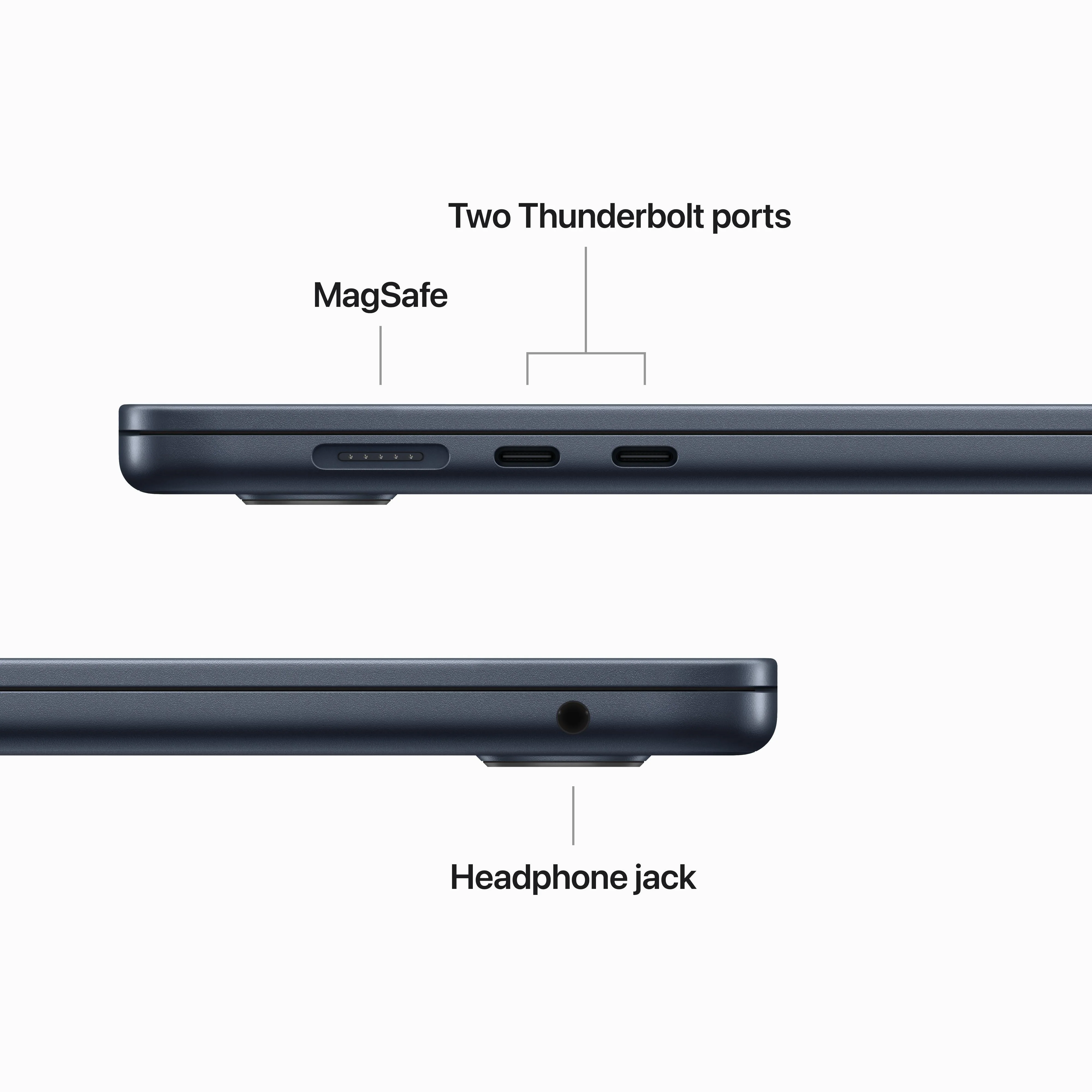 15-inch MacBook Air: Apple M2 chip with 8‑core CPU and 10‑core GPU, 256GB SSD - Midnight - Image 9