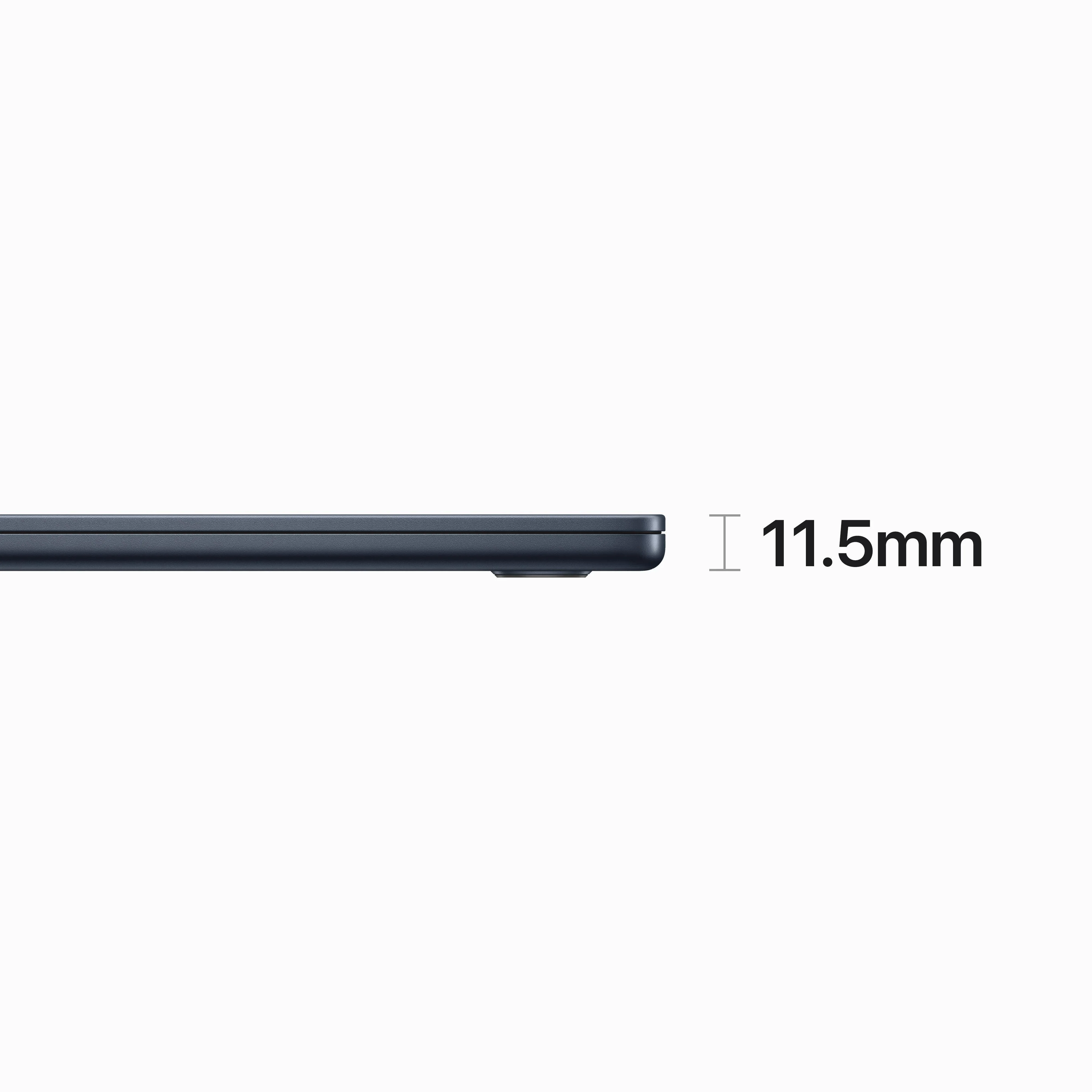 15-inch MacBook Air: Apple M2 chip with 8‑core CPU and 10‑core GPU, 512GB SSD - Midnight - Image 3