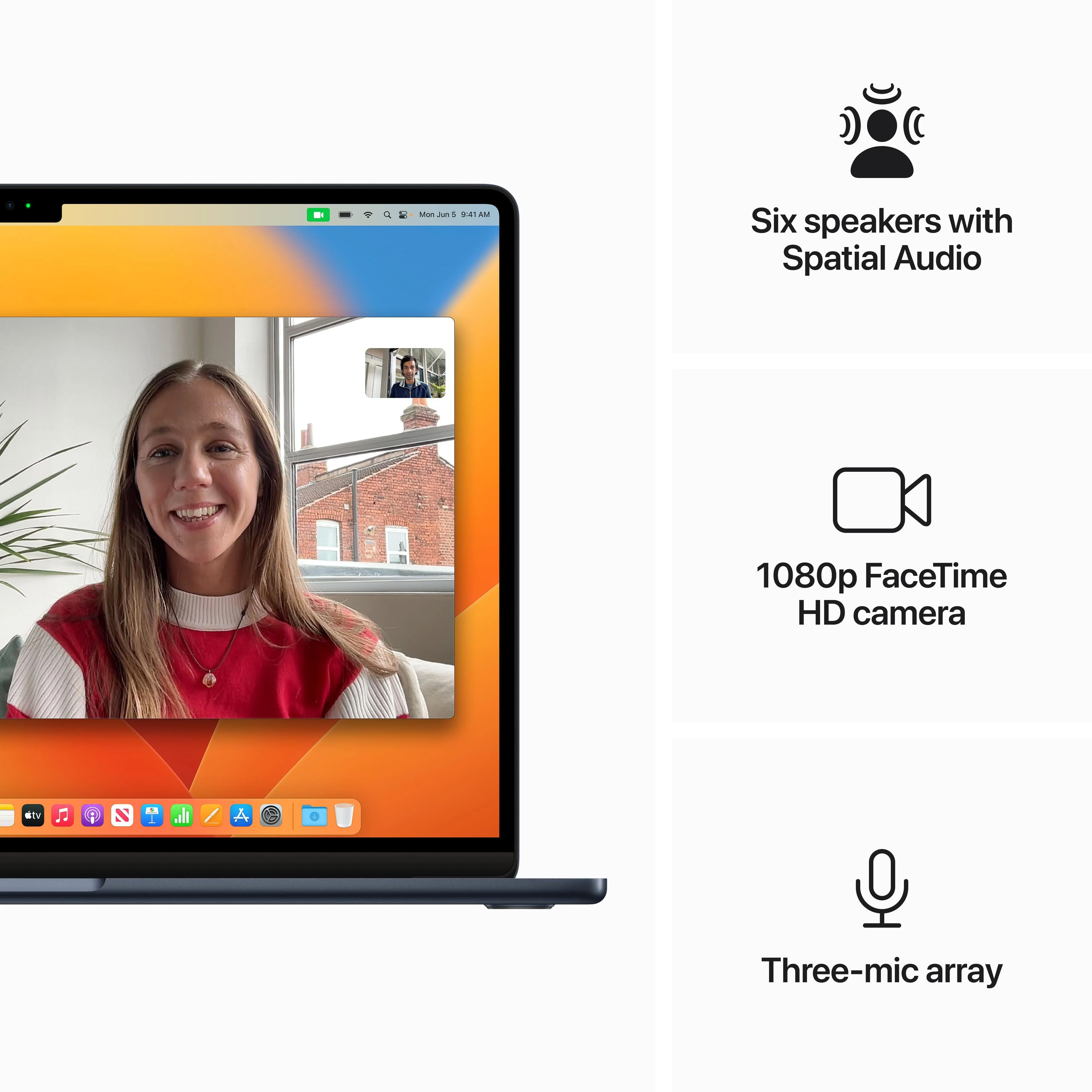 15-inch MacBook Air: Apple M2 chip with 8‑core CPU and 10‑core GPU, 512GB SSD - Midnight - Image 6