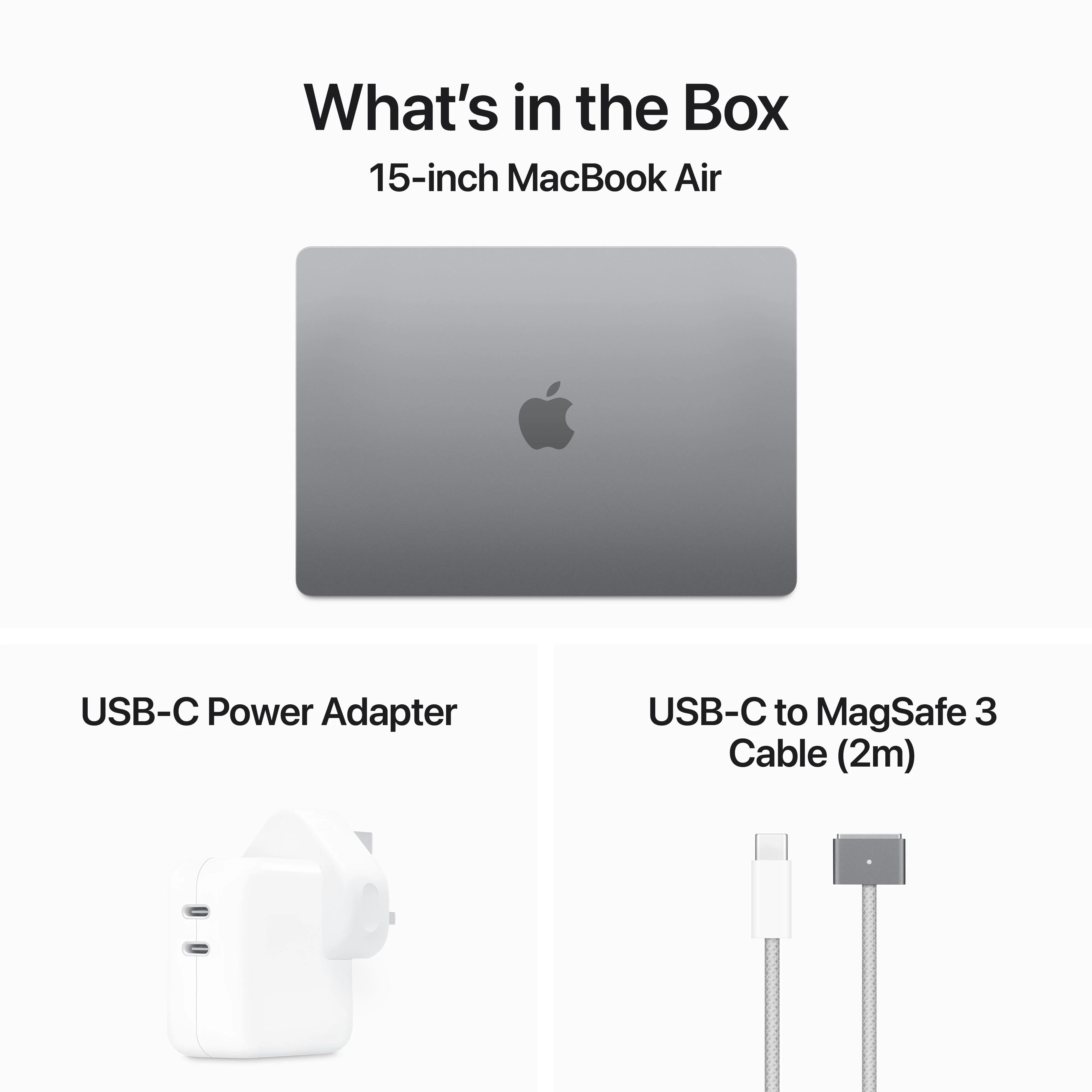 15-inch MacBook Air: Apple M3 chip with 8‑core CPU and 10‑core GPU, 512GB SSD - Space Grey - Image 9