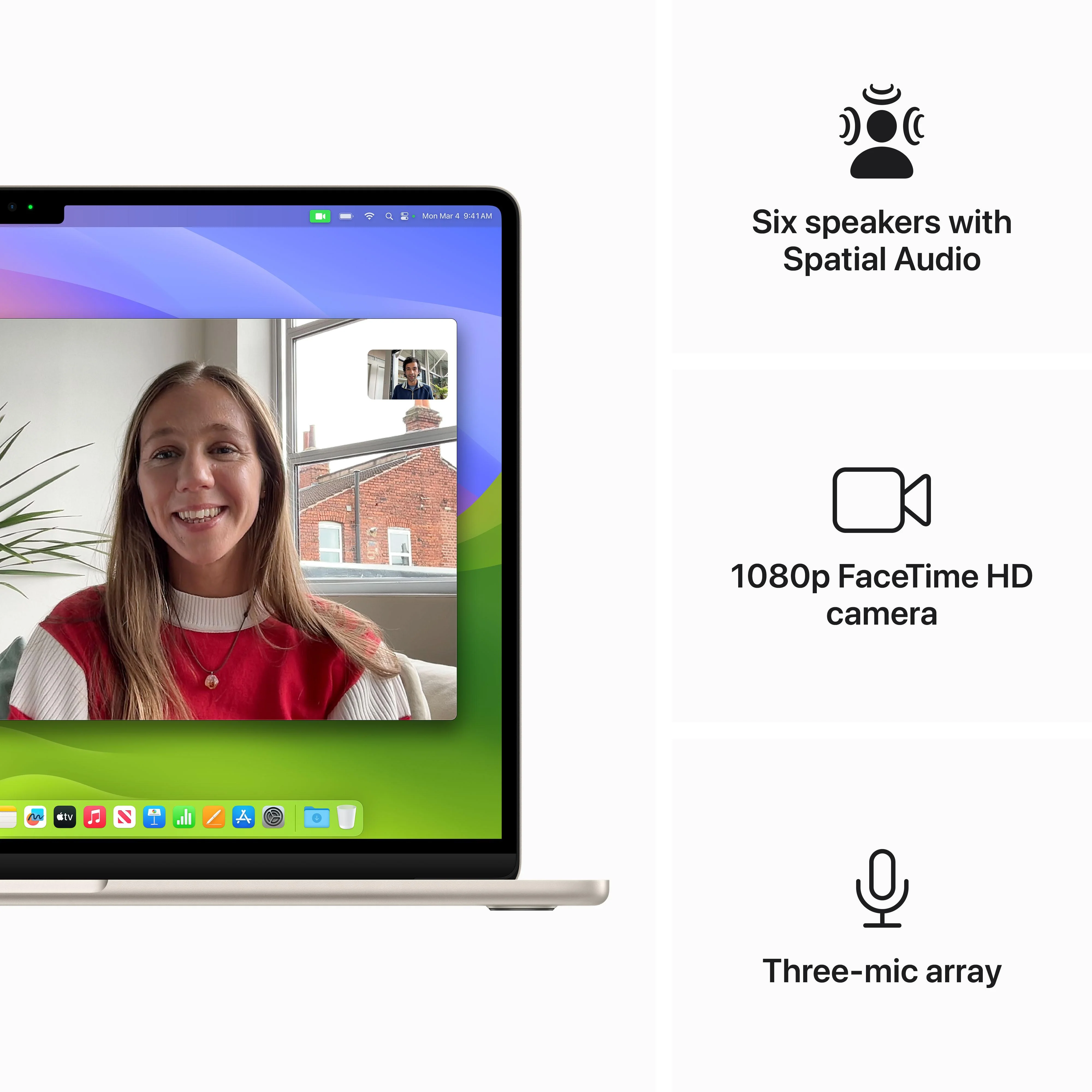 15-inch MacBook Air: Apple M3 chip with 8‑core CPU and 10‑core GPU, 256GB SSD - Starlight - Image 6