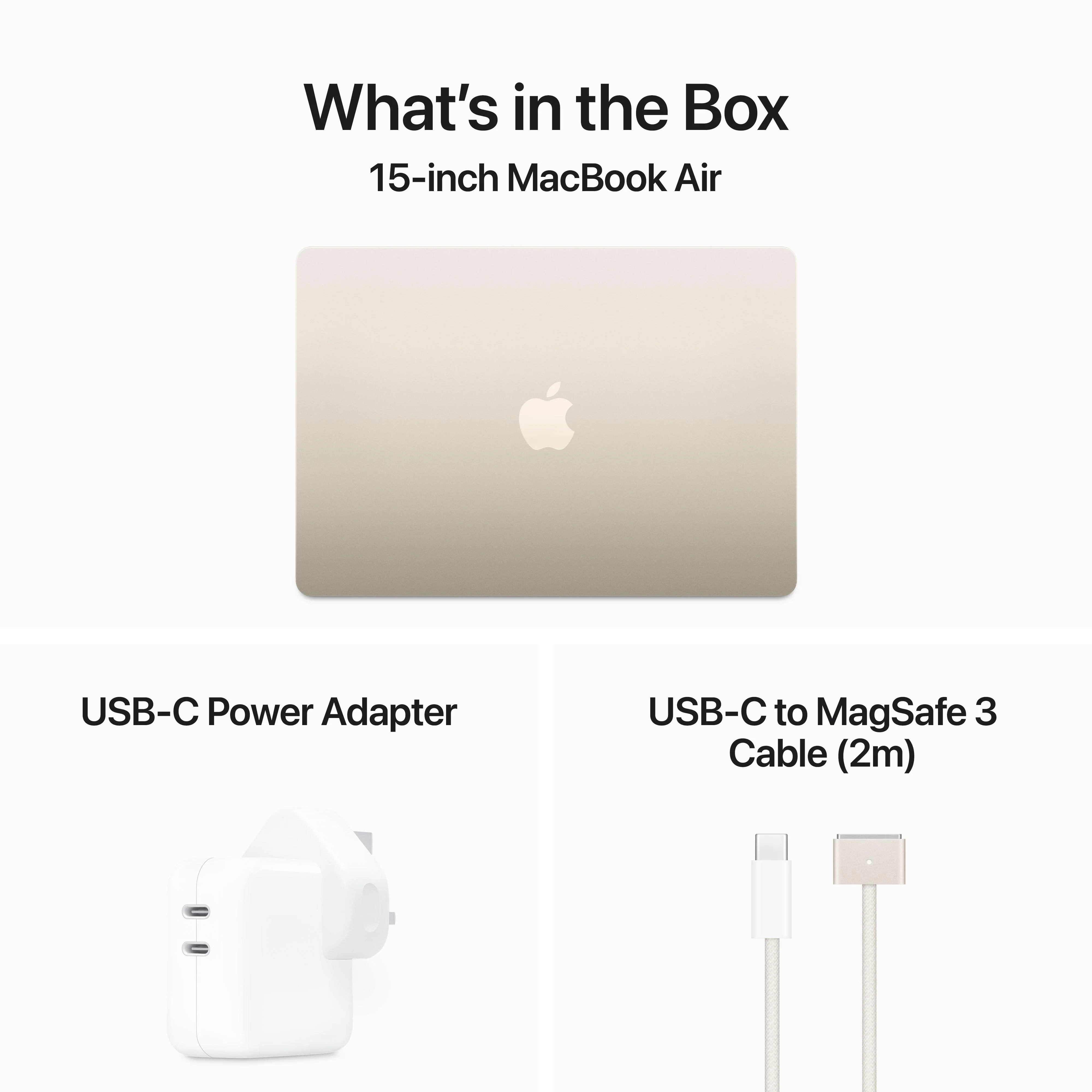 15-inch MacBook Air: Apple M3 chip with 8‑core CPU and 10‑core GPU, 512GB SSD - Starlight - Image 9