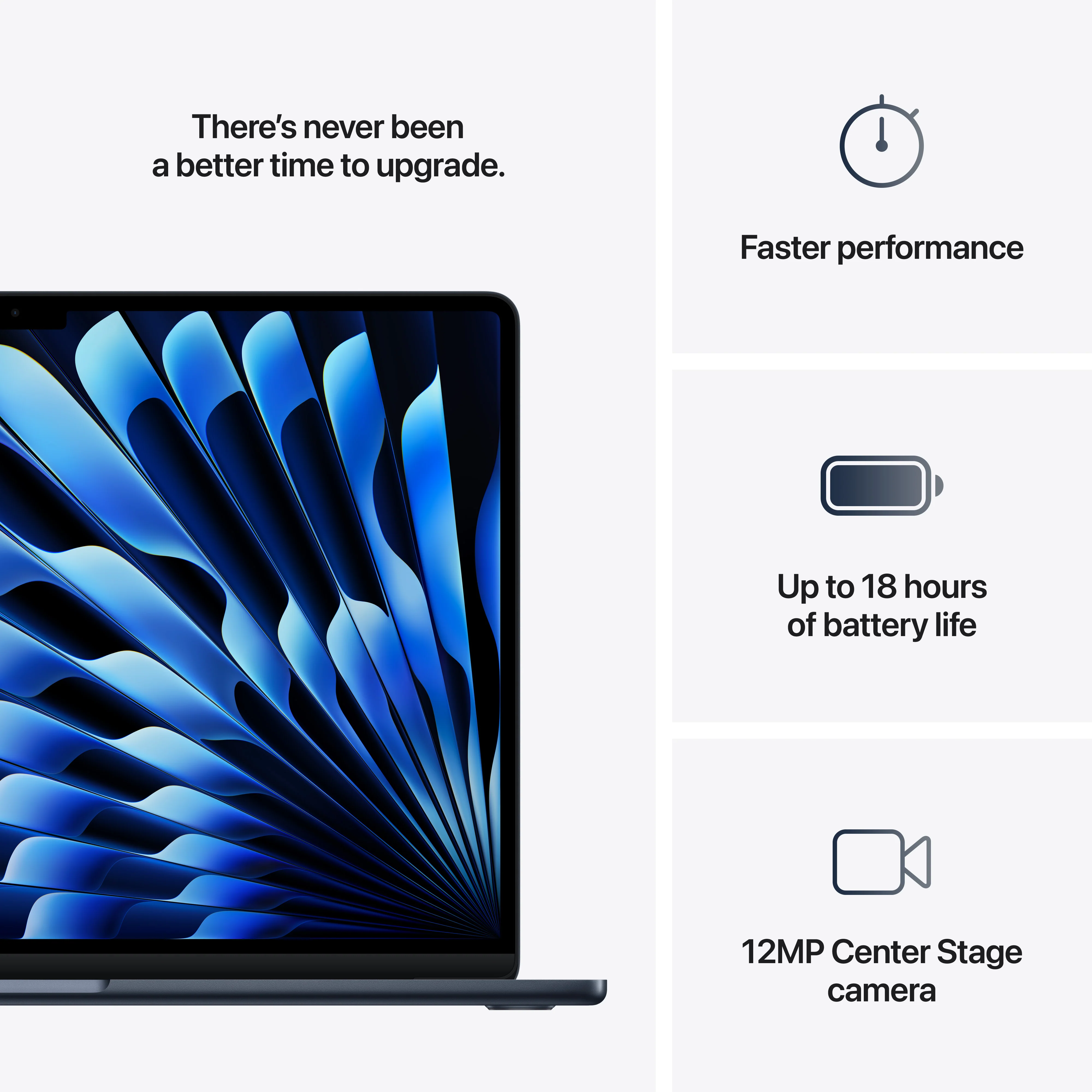 15-inch MacBook Air: Apple M4 chip with 10-core CPU and 10-core GPU, 256GB SSD - Midnight - Image 10