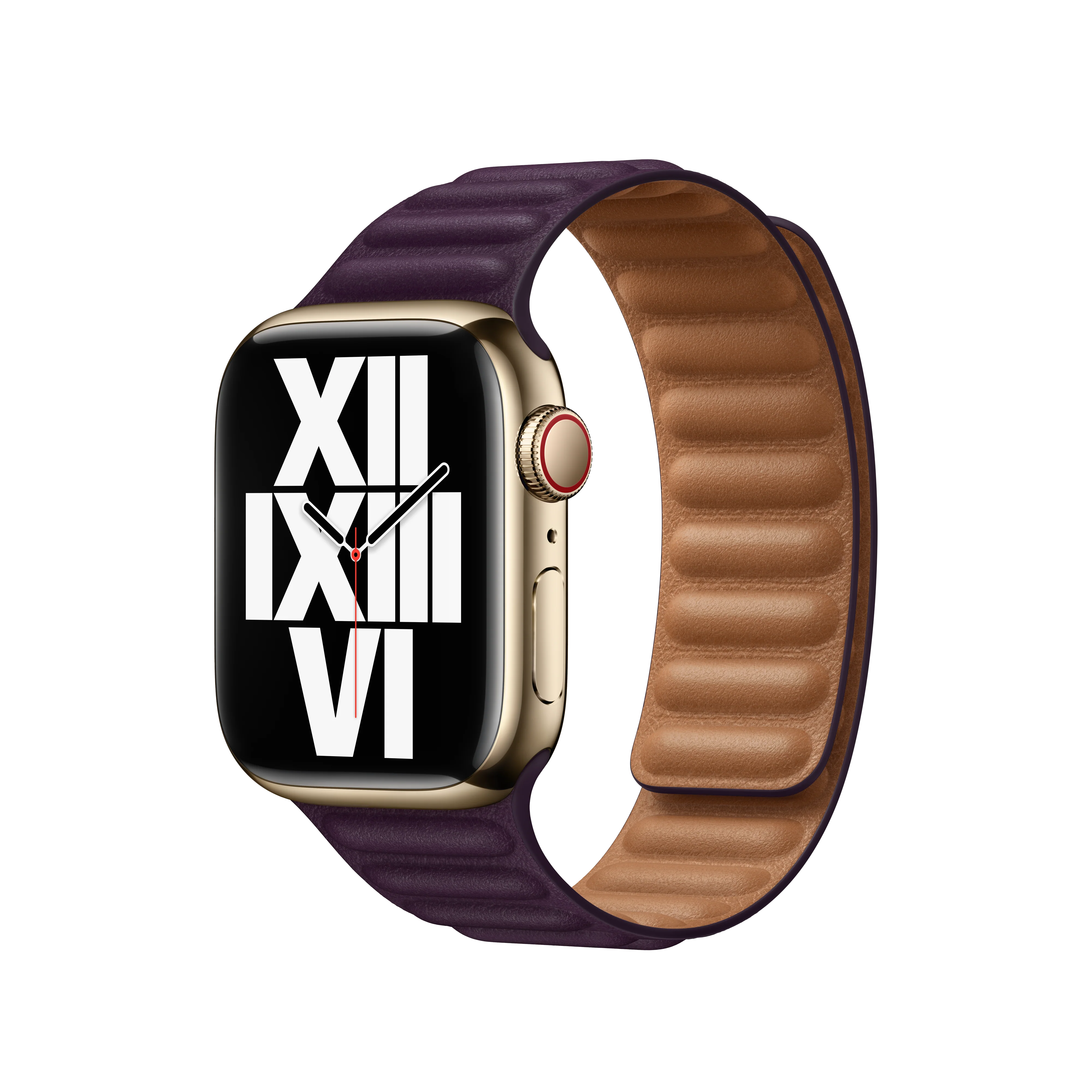 41mm Dark Cherry Leather Link - S/M - Image 2