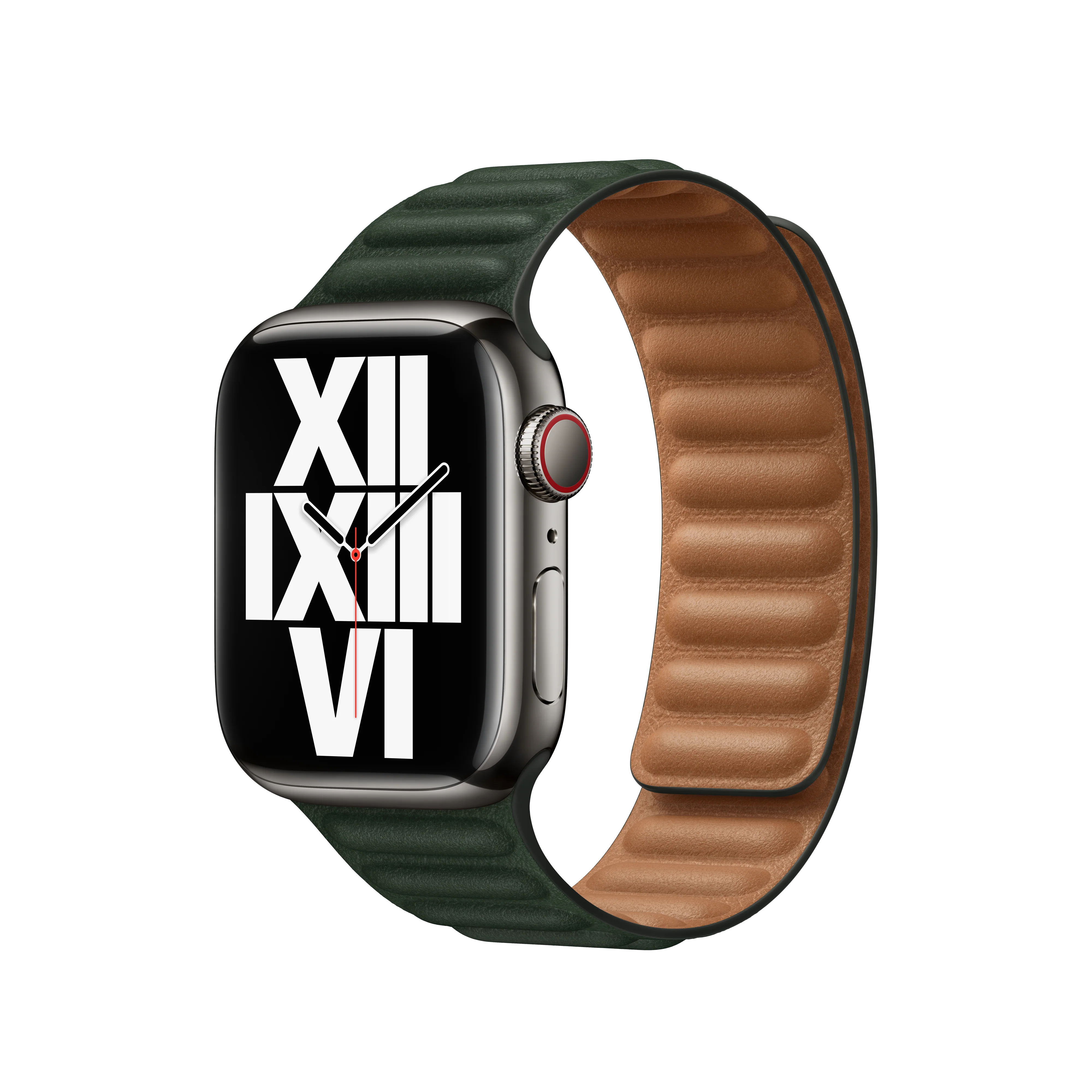 41mm Sequoia Green Leather Link - M/L - Image 2