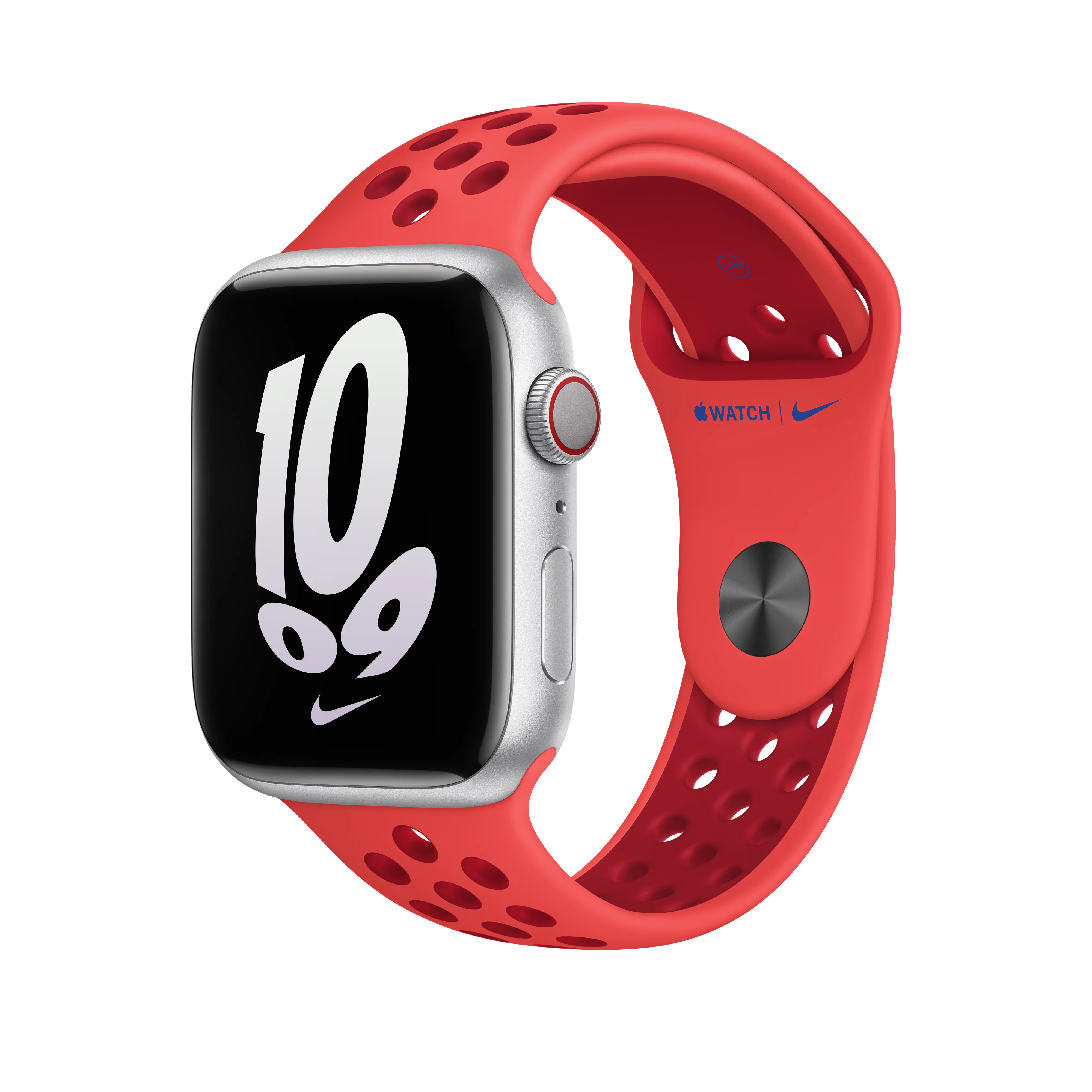 45mm Bright Crimson/Gym Red Nike Sport Band - Image 2