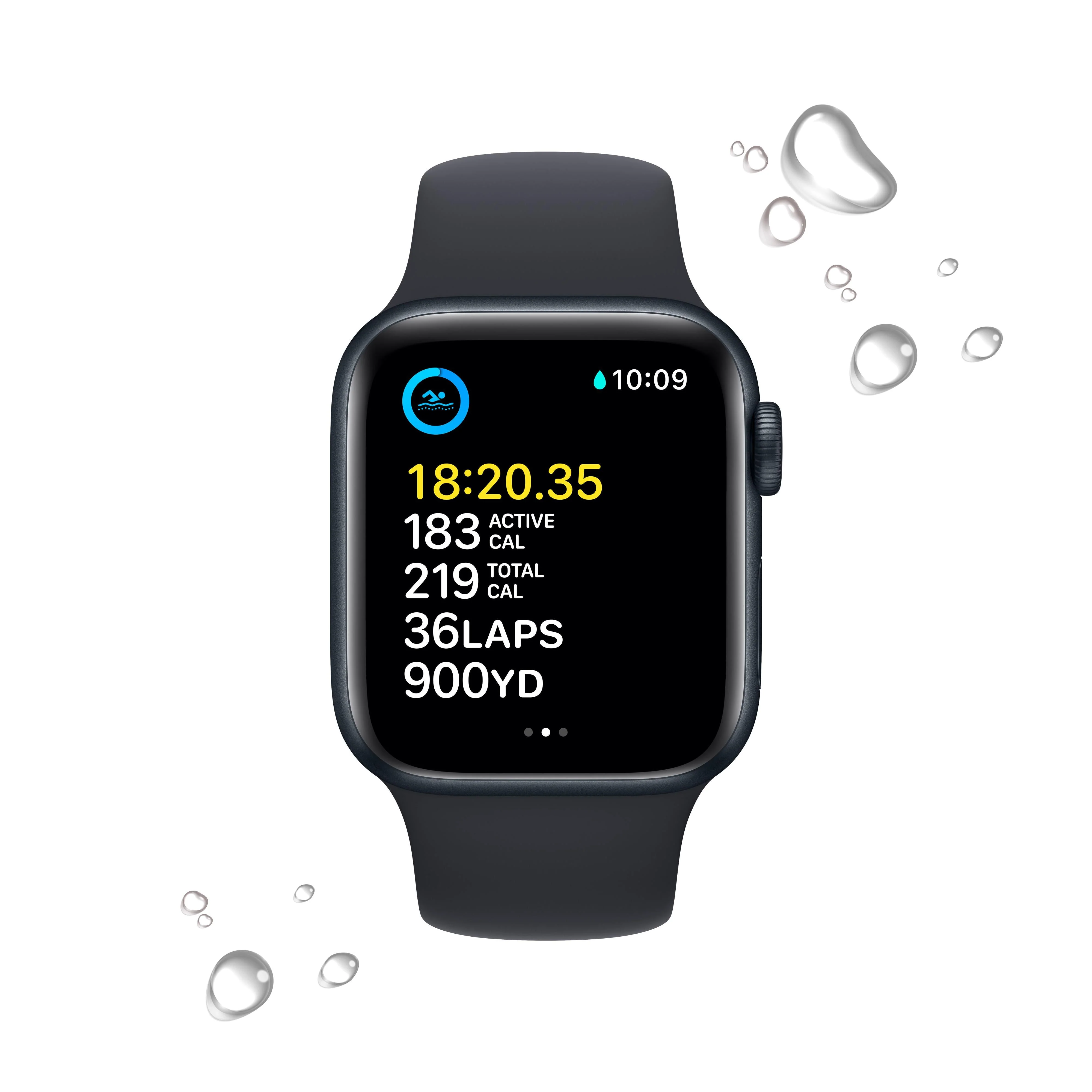 Apple Watch SE GPS 40mm Midnight Aluminium Case with Midnight Sport Band - Regular - Image 4