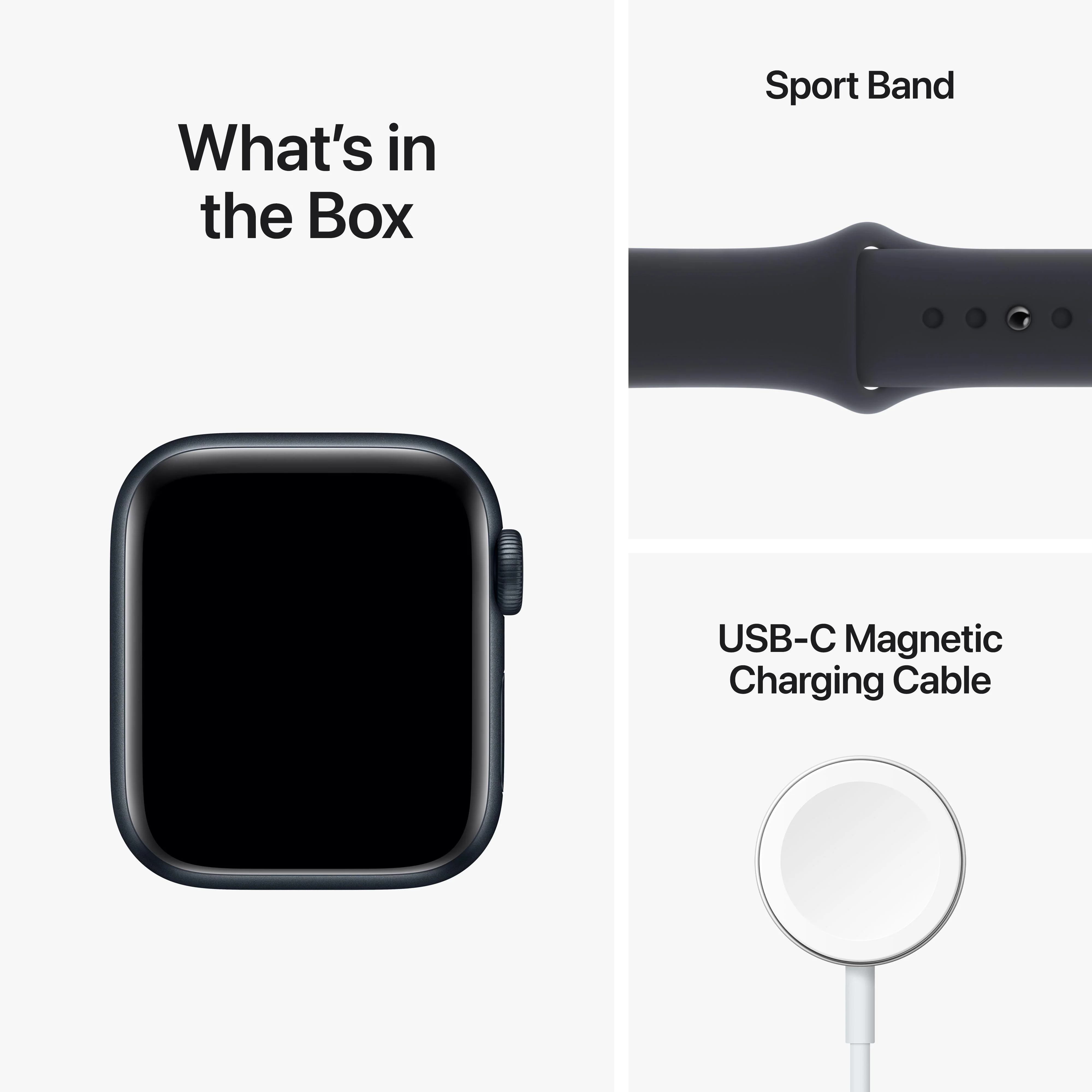 Apple Watch SE GPS 40mm Midnight Aluminium Case with Midnight Sport Band - Regular - Image 9