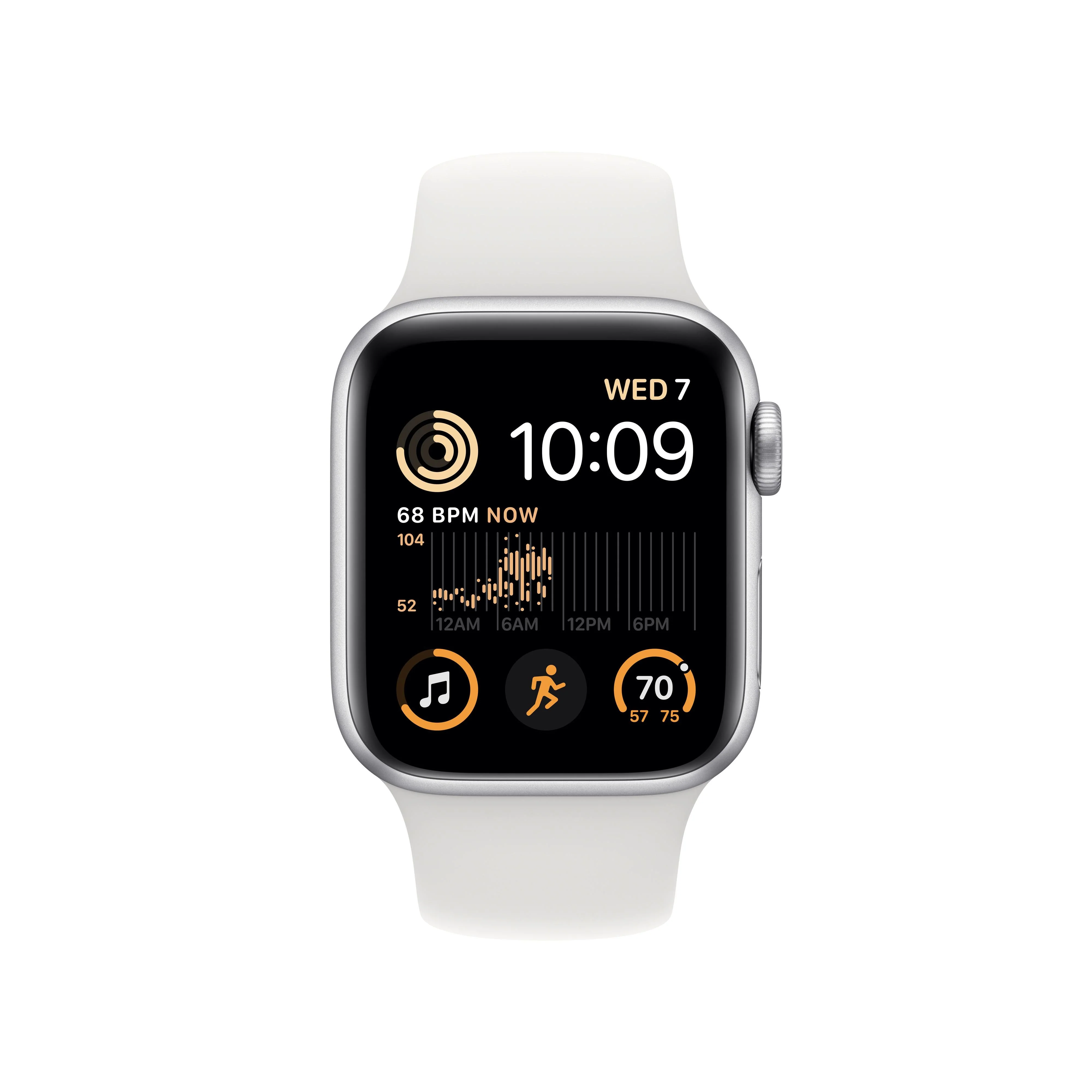 Apple Watch SE GPS 40mm Silver Aluminium Case with White Sport Band - Regular - Image 2