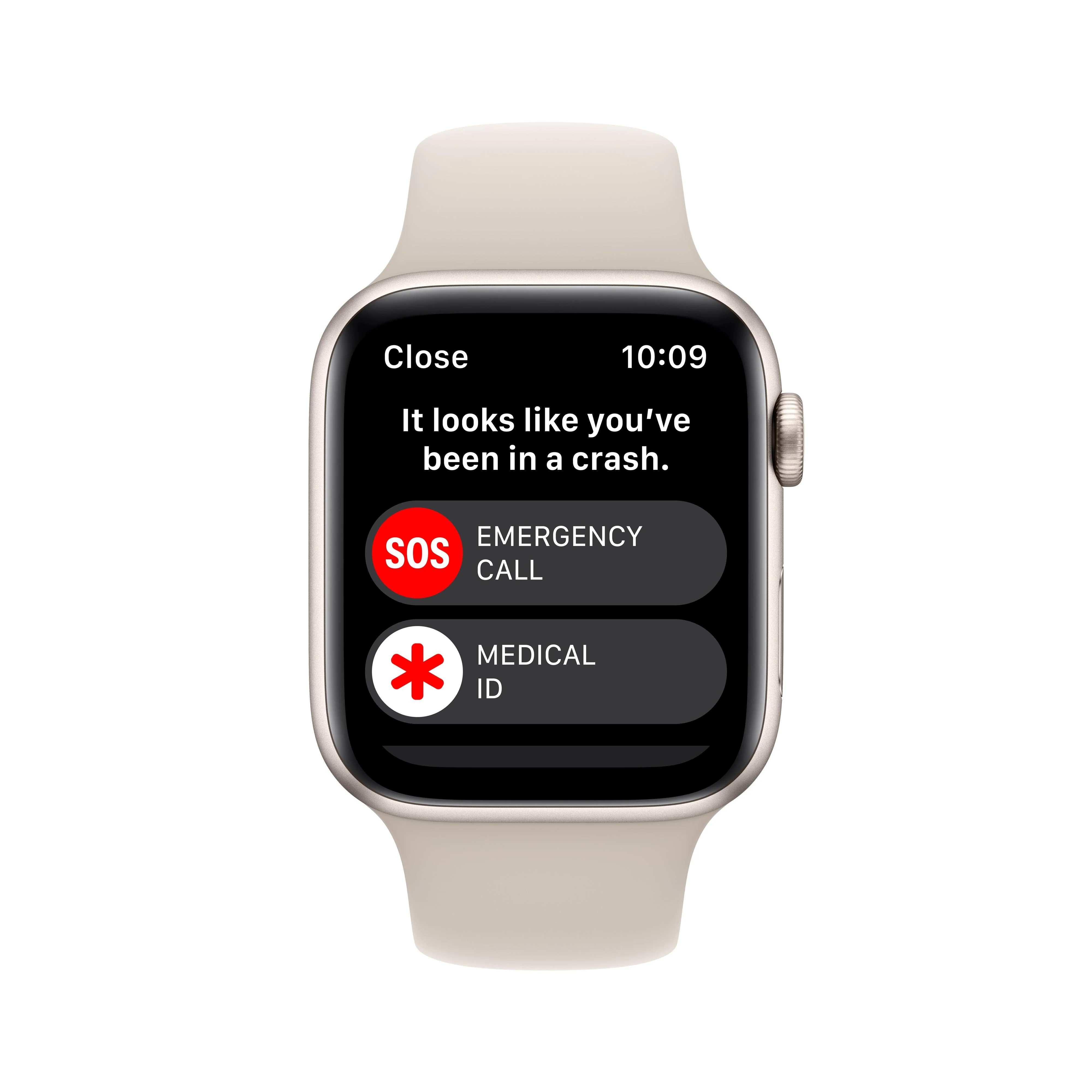 Apple Watch SE GPS 44mm Starlight Aluminium Case with Starlight Sport Band - Regular - Image 7