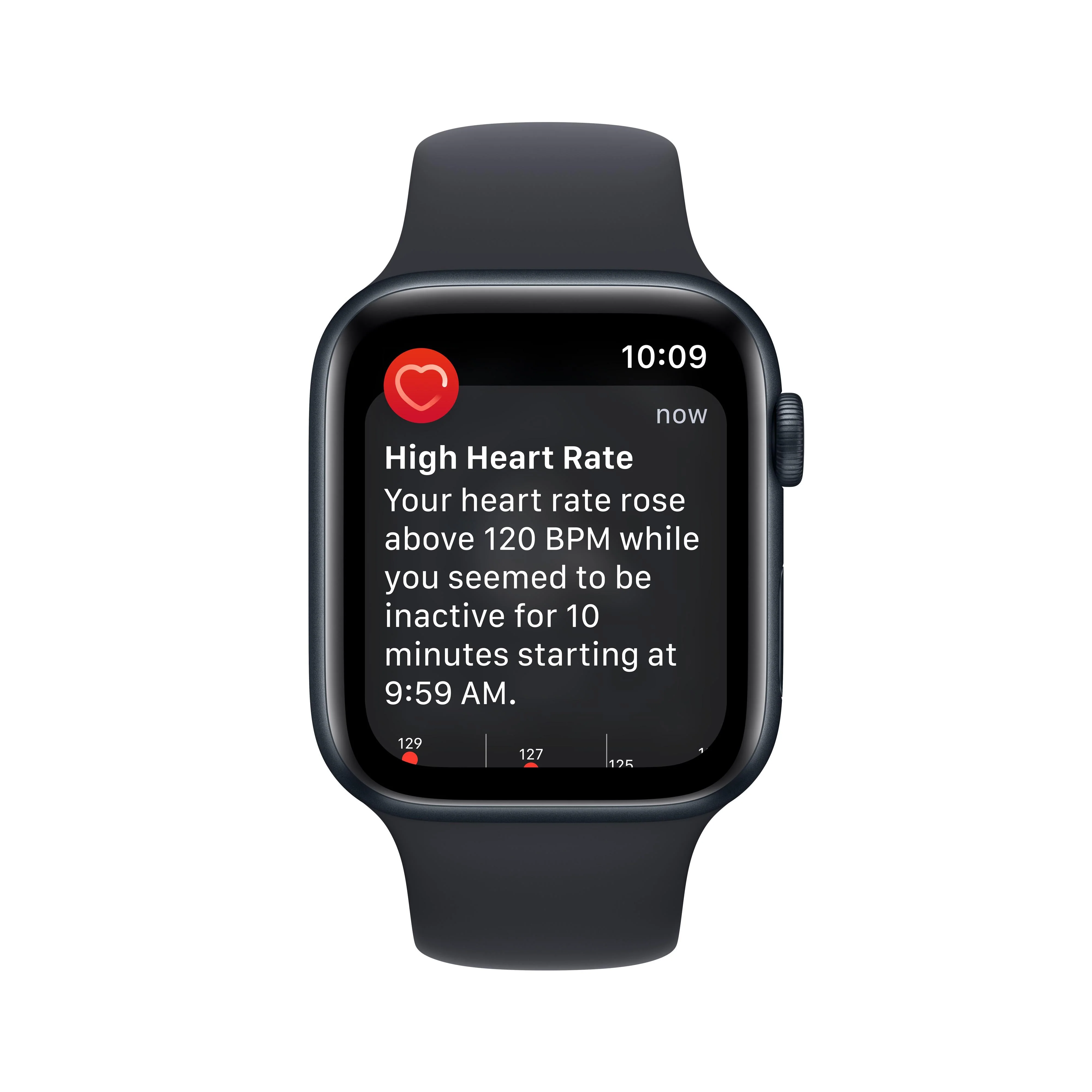 Apple Watch SE GPS 44mm Midnight Aluminium Case with Midnight Sport Band - Regular - Image 6