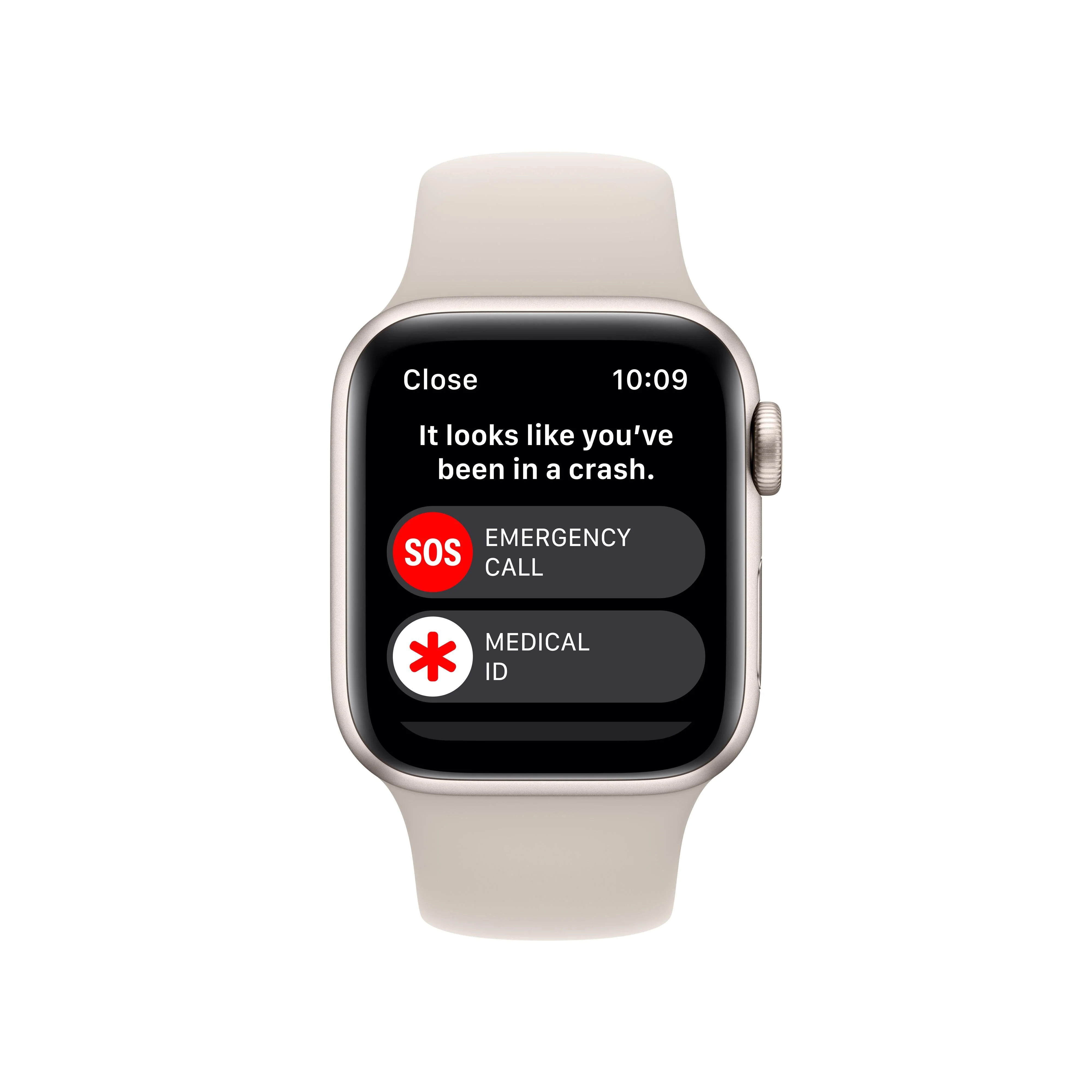 Apple Watch SE GPS + Cellular 40mm Starlight Aluminium Case with Starlight Sport Band - Regular - Image 7