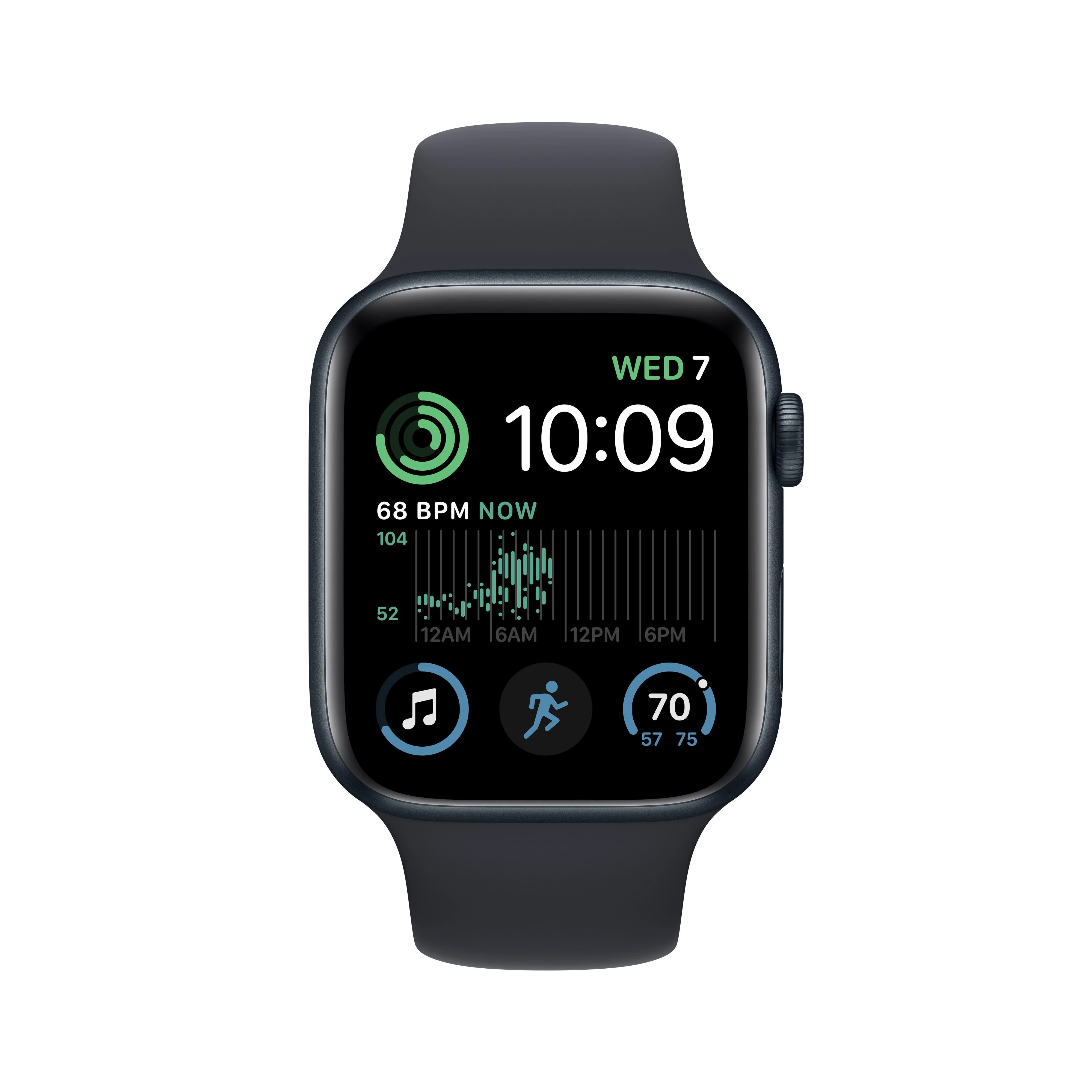 Apple Watch SE GPS + Cellular 44mm Midnight Aluminium Case with Midnight Sport Band - Regular - Image 2