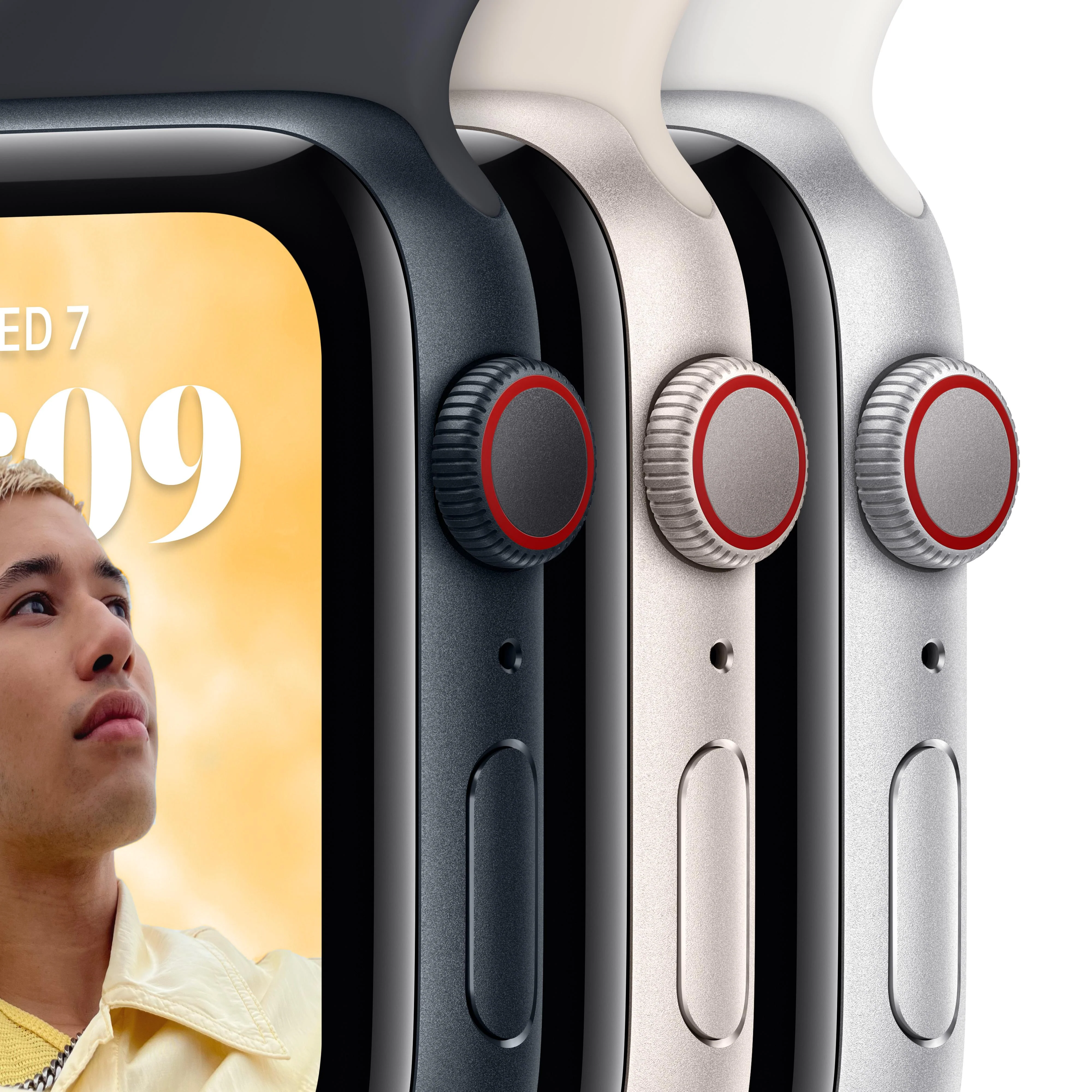 Apple Watch SE GPS + Cellular 44mm Midnight Aluminium Case with Midnight Sport Band - Regular - Image 3