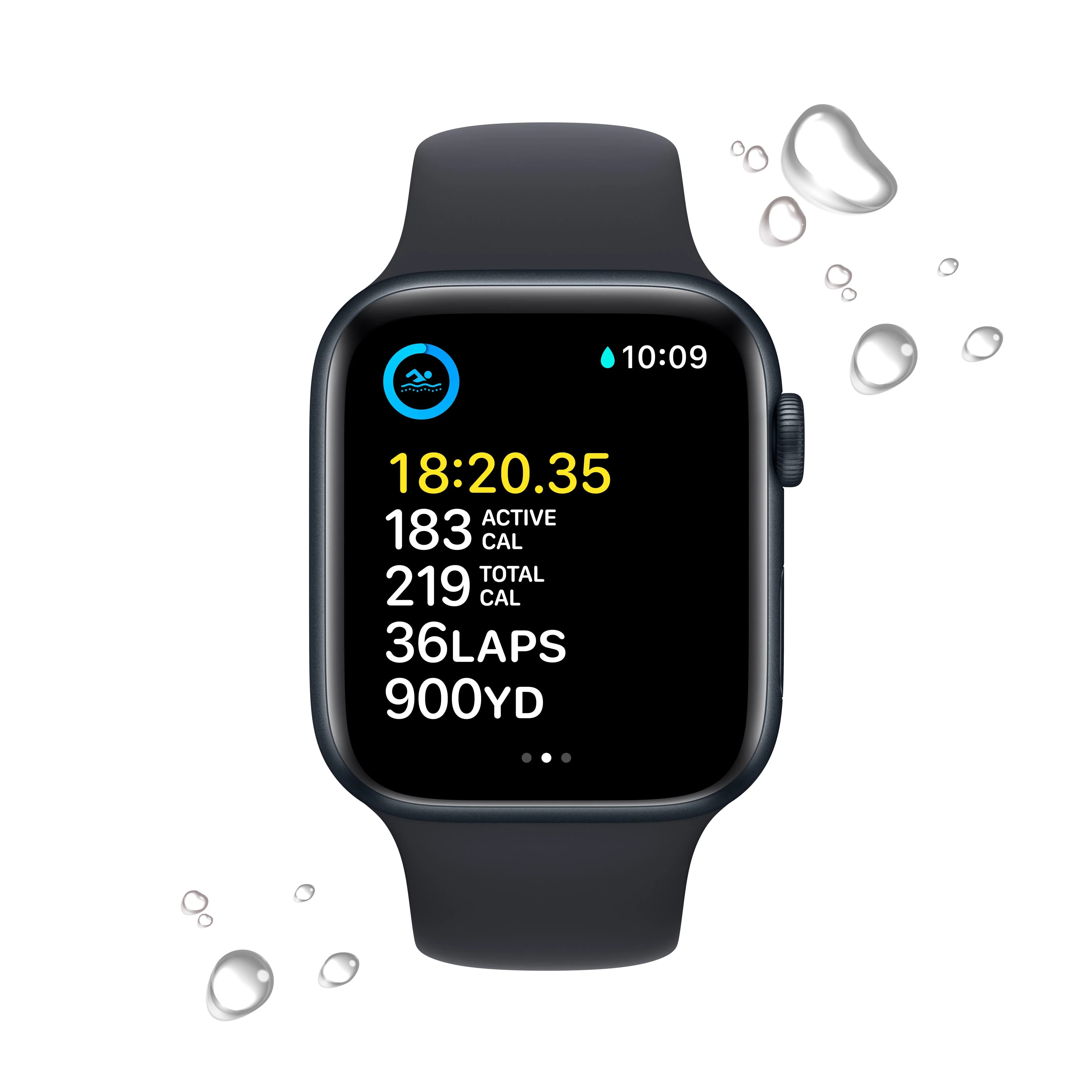 Apple Watch SE GPS + Cellular 44mm Midnight Aluminium Case with Midnight Sport Band - Regular - Image 4