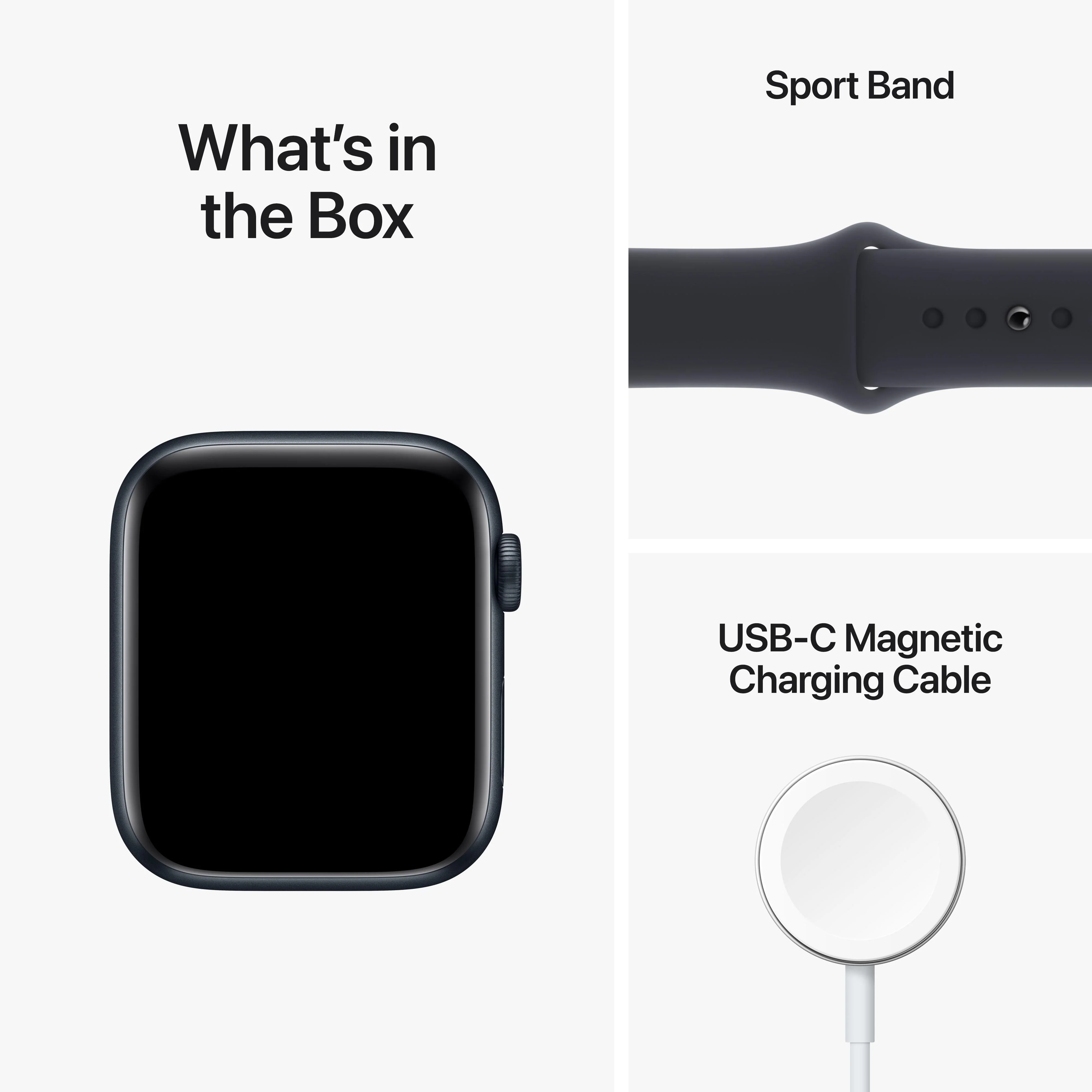 Apple Watch SE GPS + Cellular 44mm Midnight Aluminium Case with Midnight Sport Band - Regular - Image 9