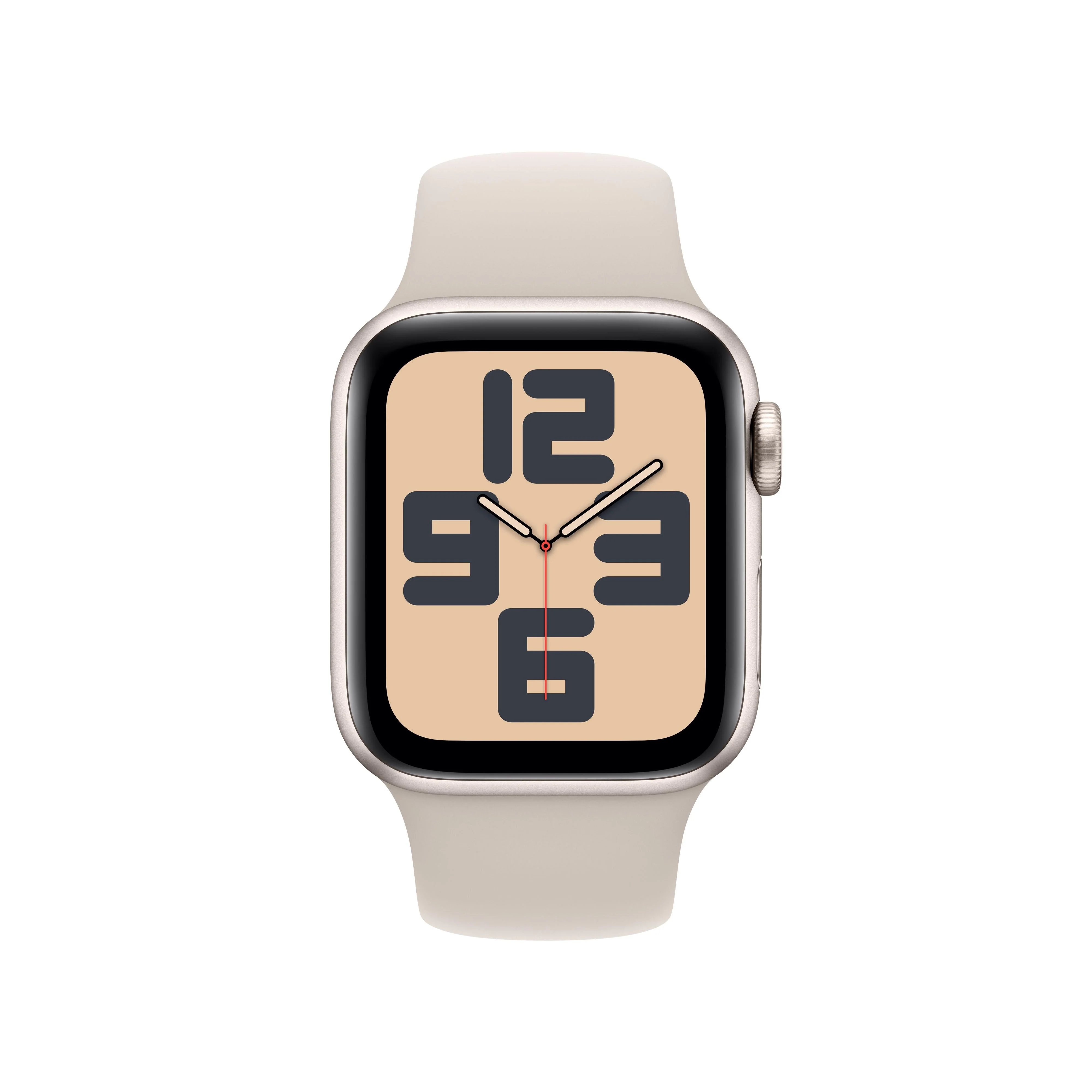 Apple Watch SE GPS 40mm Starlight Aluminium Case with Starlight Sport Band - S/M - Image 2