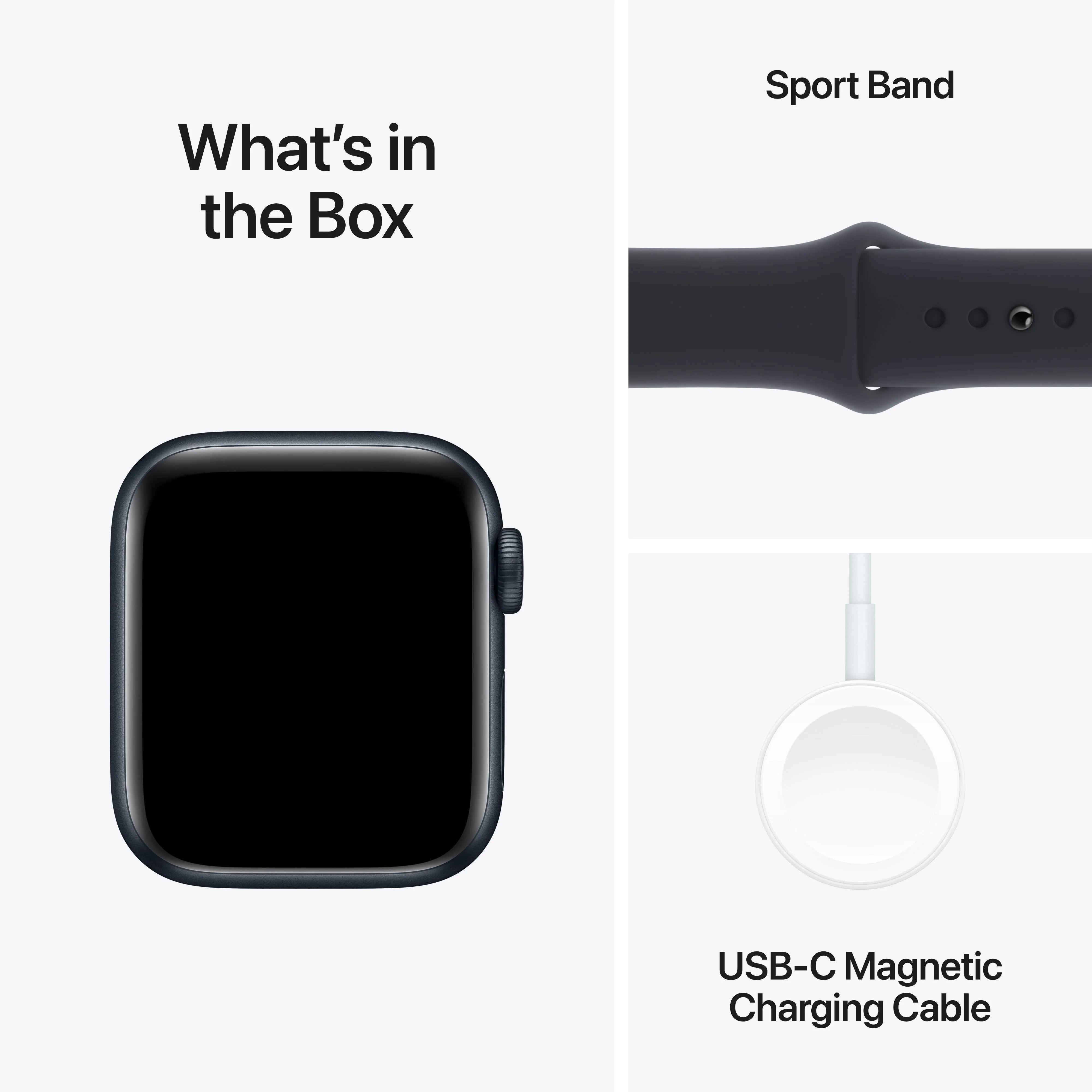 Apple Watch SE GPS 40mm Midnight Aluminium Case with Midnight Sport Band - M/L - Image 8
