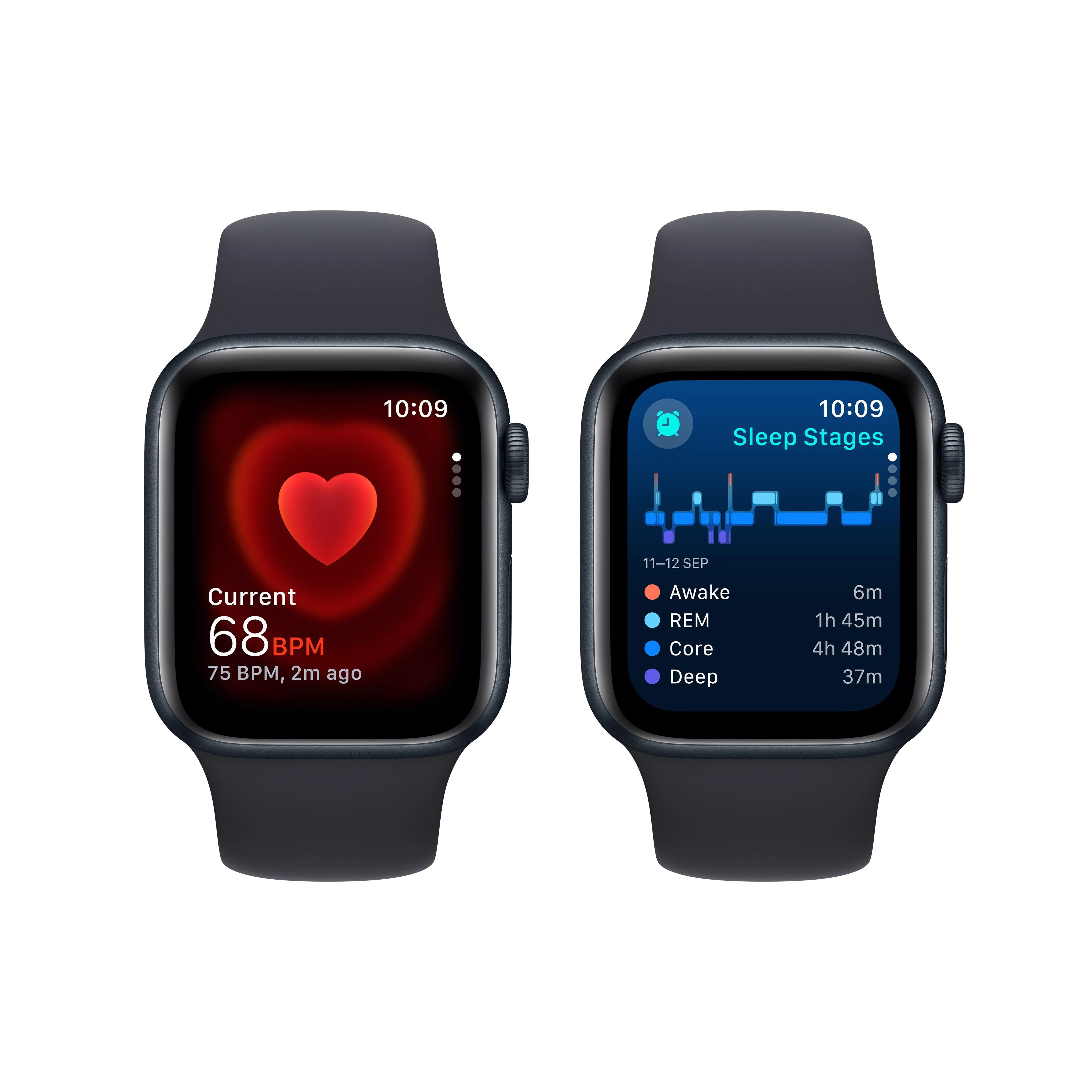 Apple Watch SE GPS + Cellular 40mm Midnight Aluminium Case with Midnight Sport Band - S/M - Image 5