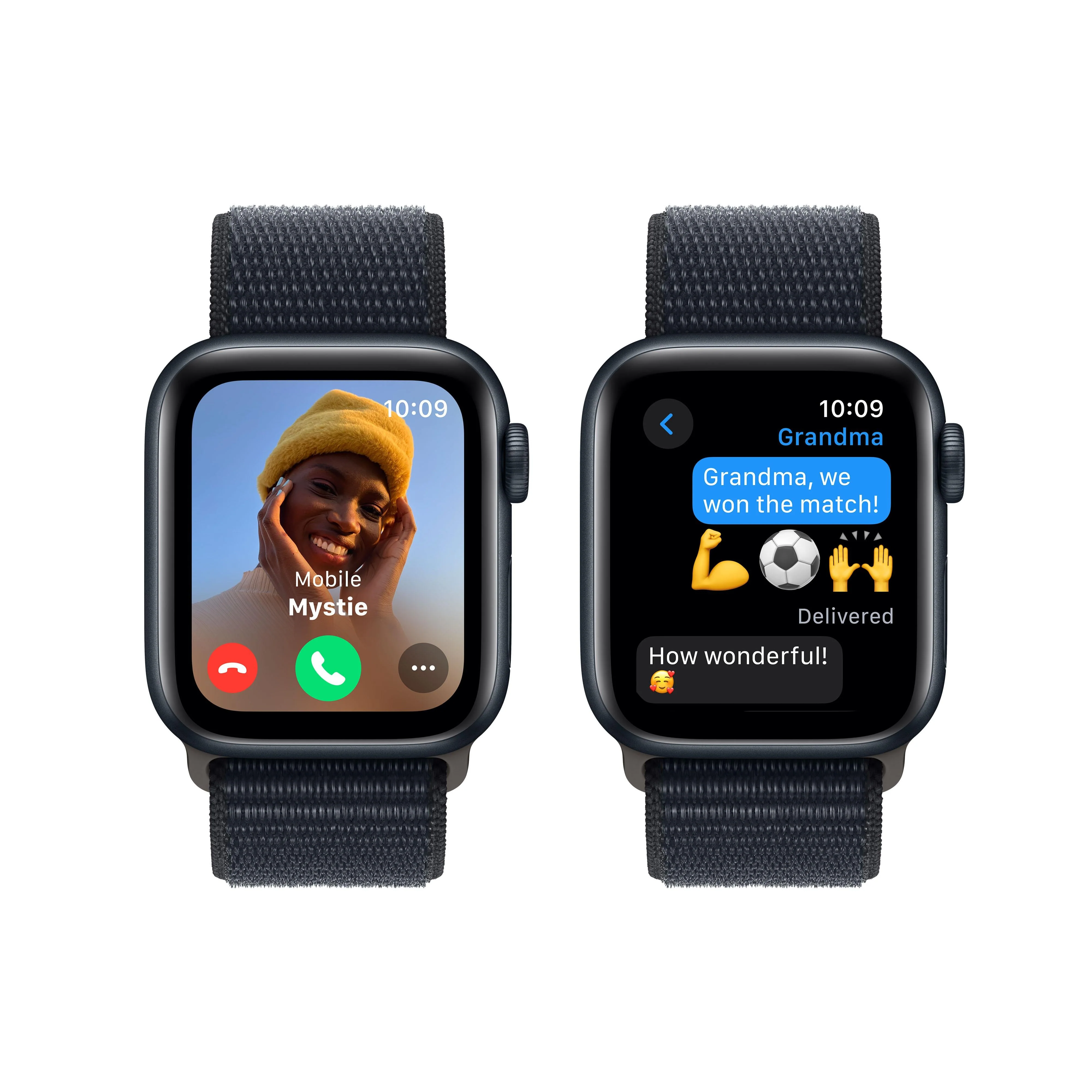 Apple Watch SE GPS 40mm Midnight Aluminium Case with Midnight Sport Loop - Image 4