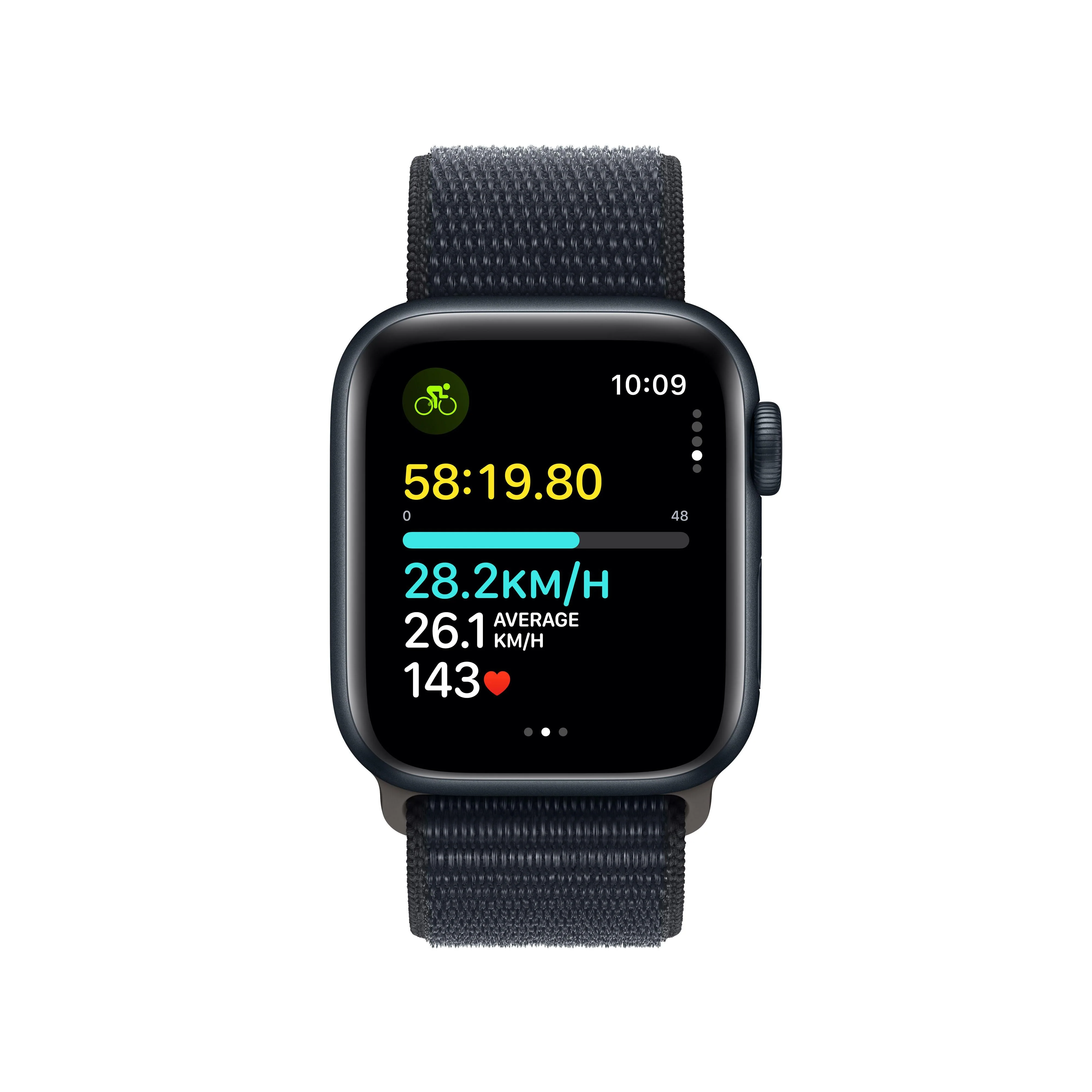 Apple Watch SE GPS 40mm Midnight Aluminium Case with Midnight Sport Loop - Image 6