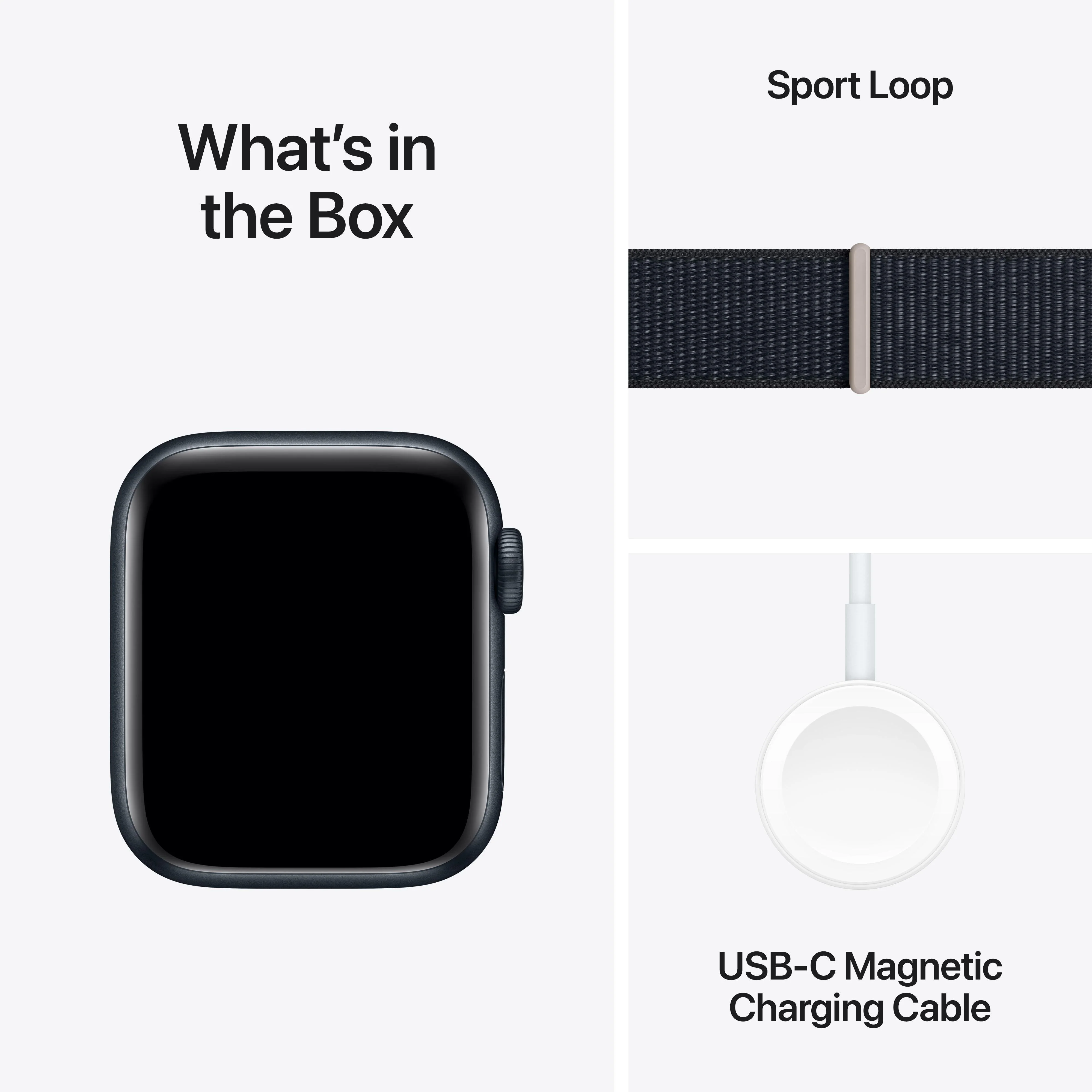 Apple Watch SE GPS 40mm Midnight Aluminium Case with Midnight Sport Loop - Image 8