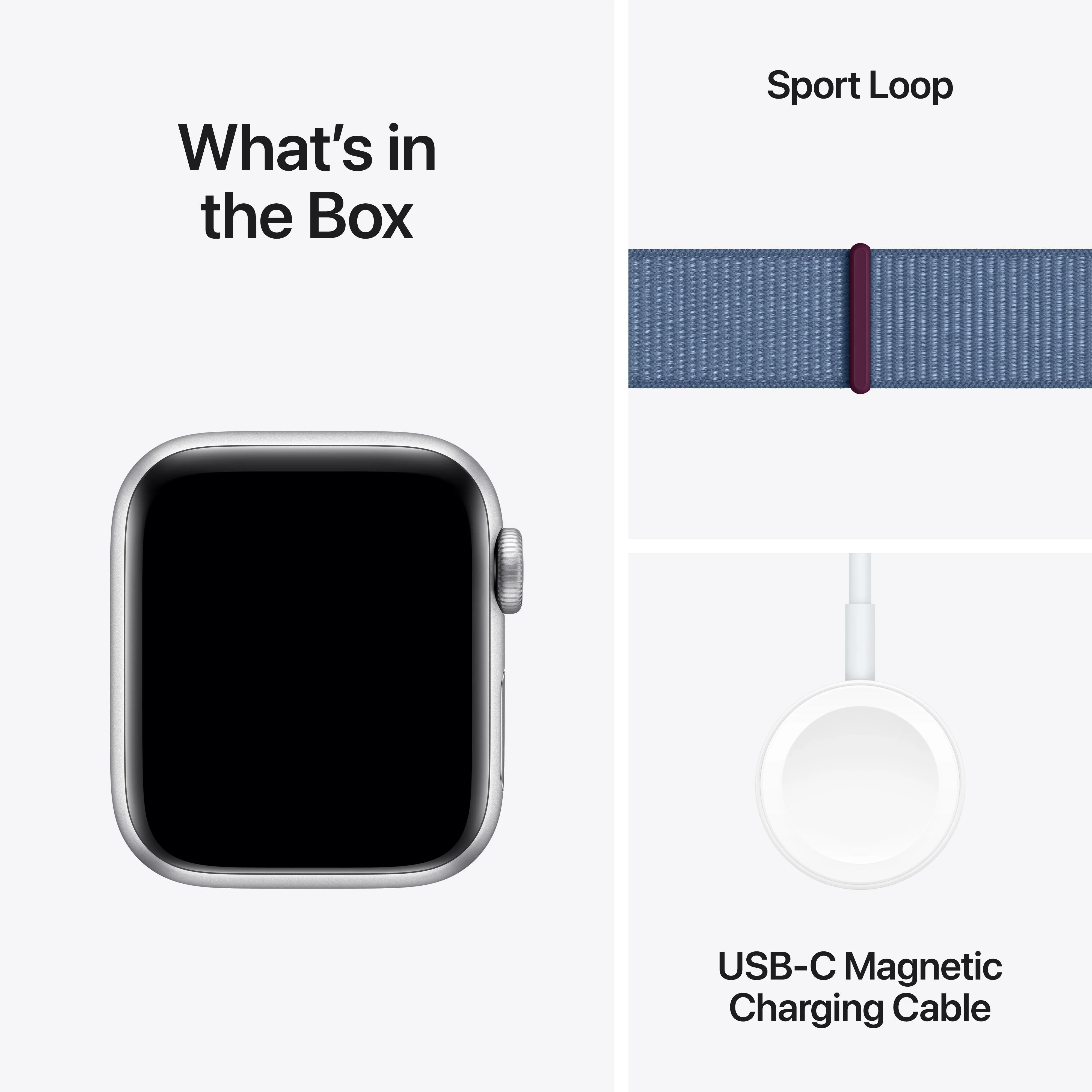 Apple Watch SE GPS 40mm Silver Aluminium Case with Winter Blue Sport Loop - Image 8