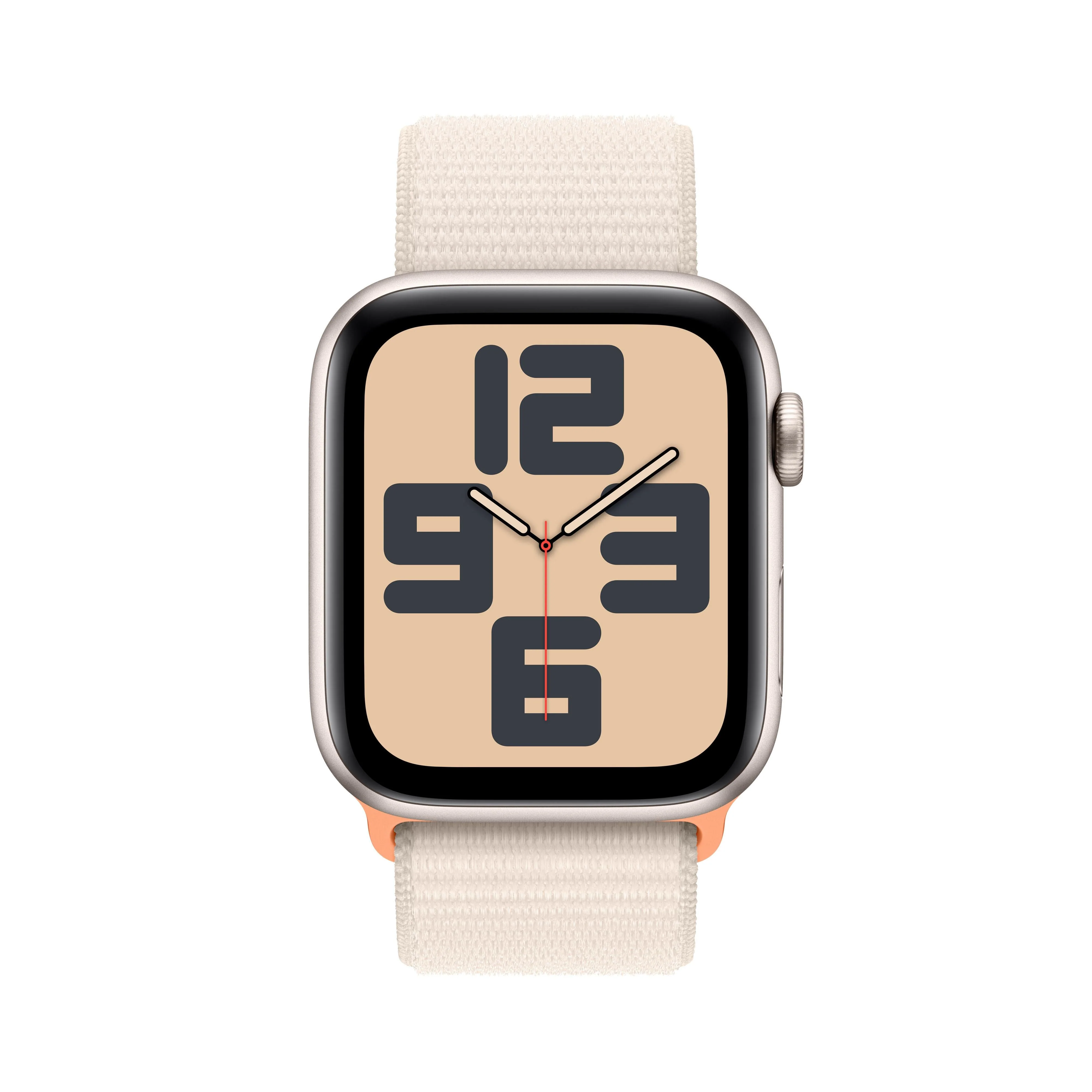 Apple Watch SE GPS + Cellular 44mm Starlight Aluminium Case with Starlight Sport Loop - Image 2