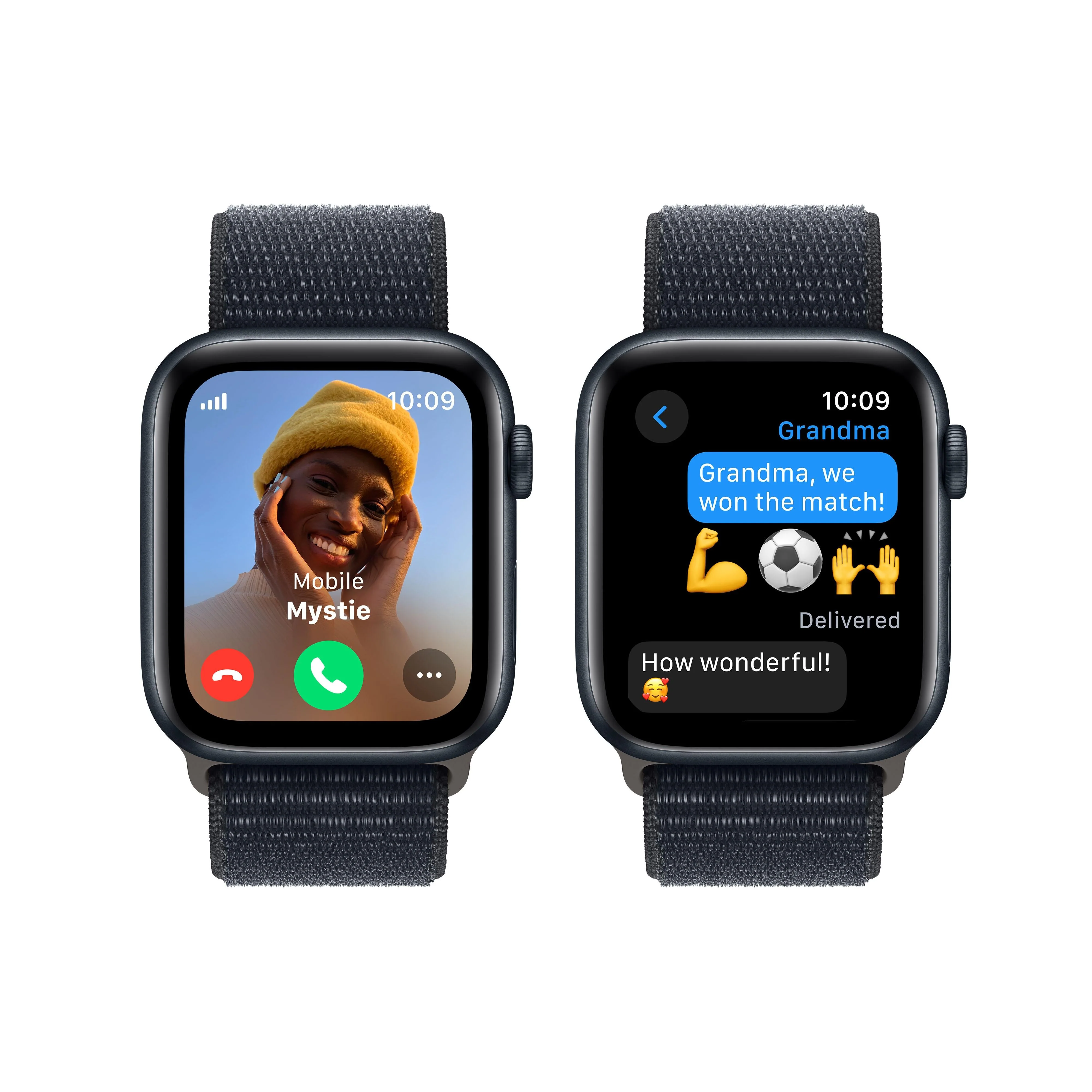Apple Watch SE GPS + Cellular 44mm Midnight Aluminium Case with Midnight Sport Loop - Image 4