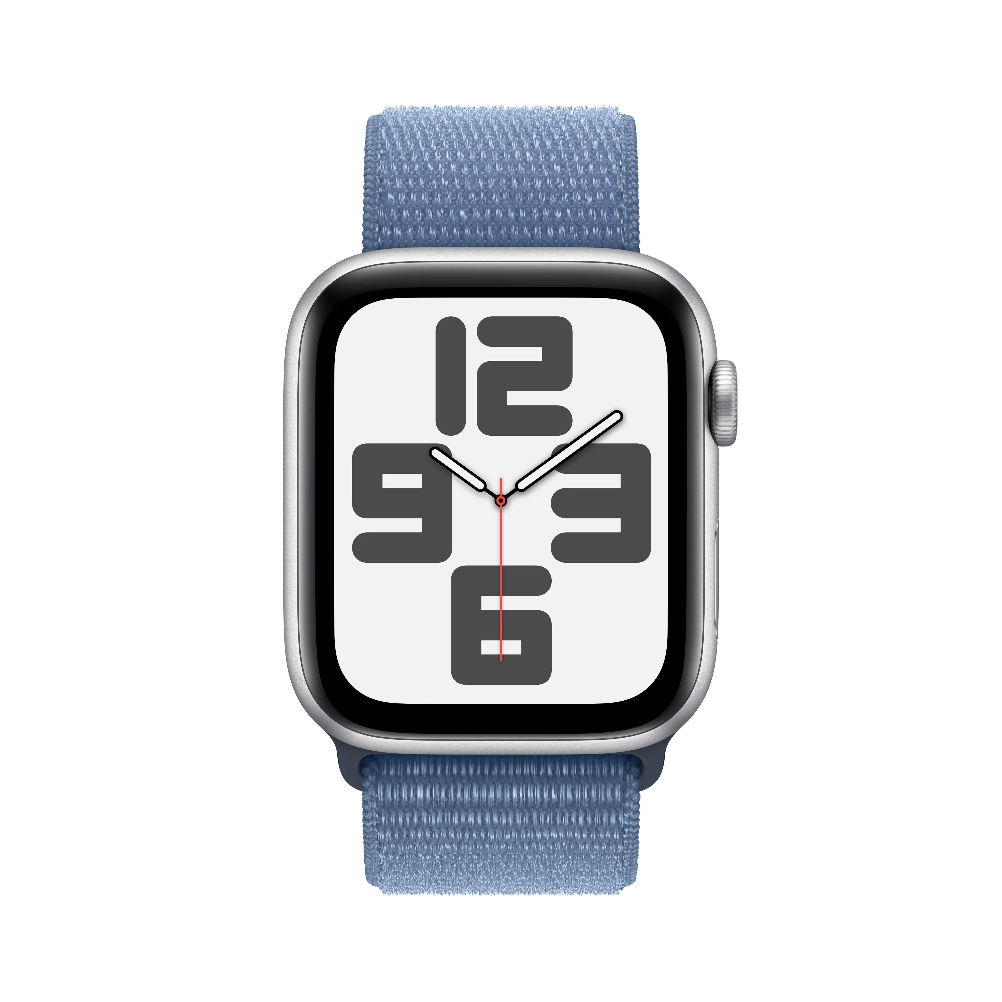 Apple Watch SE GPS + Cellular 44mm Silver Aluminium Case with Winter Blue Sport Loop - Image 2