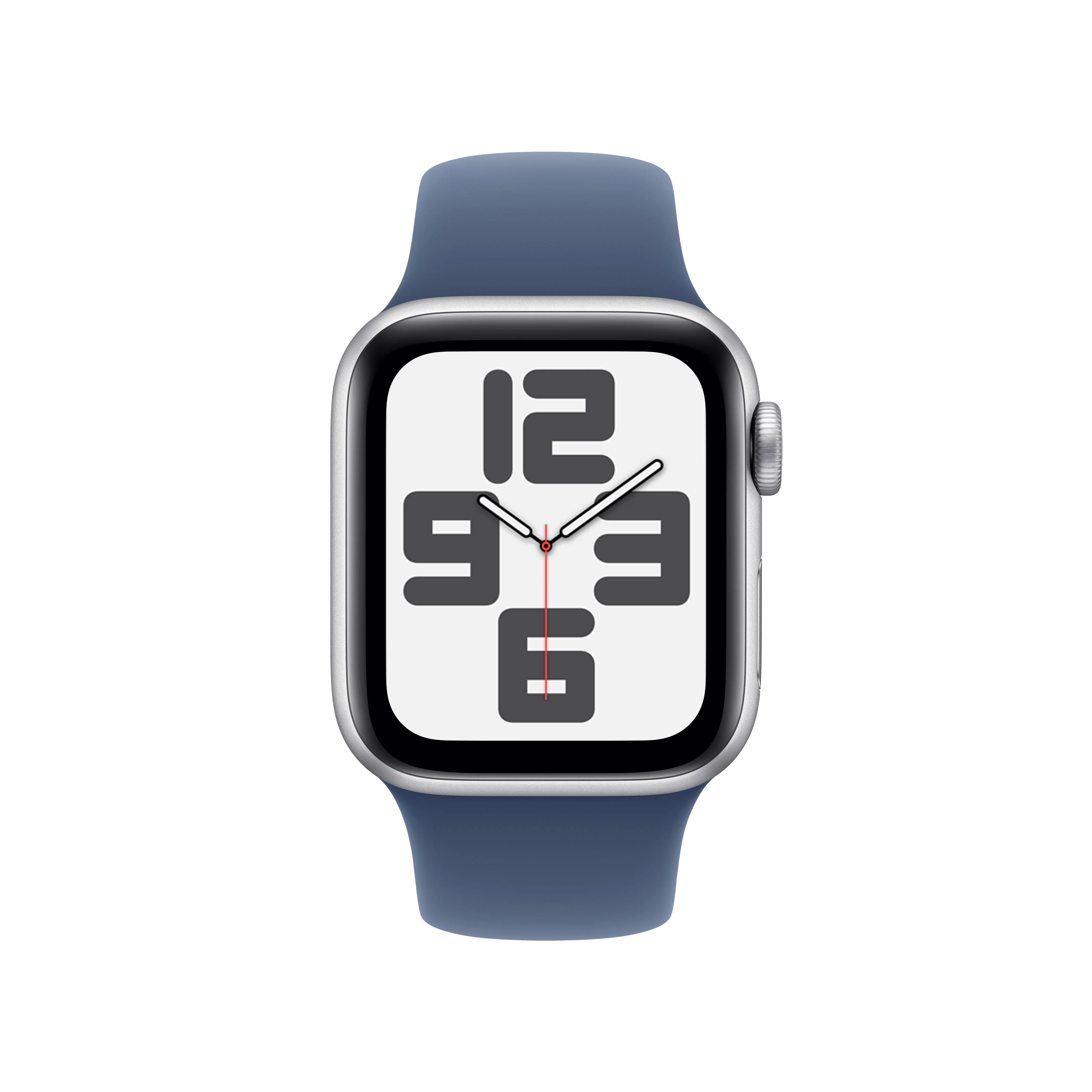 Apple Watch SE GPS 40mm Silver Aluminium Case with Denim Sport Band - S/M - Image 2