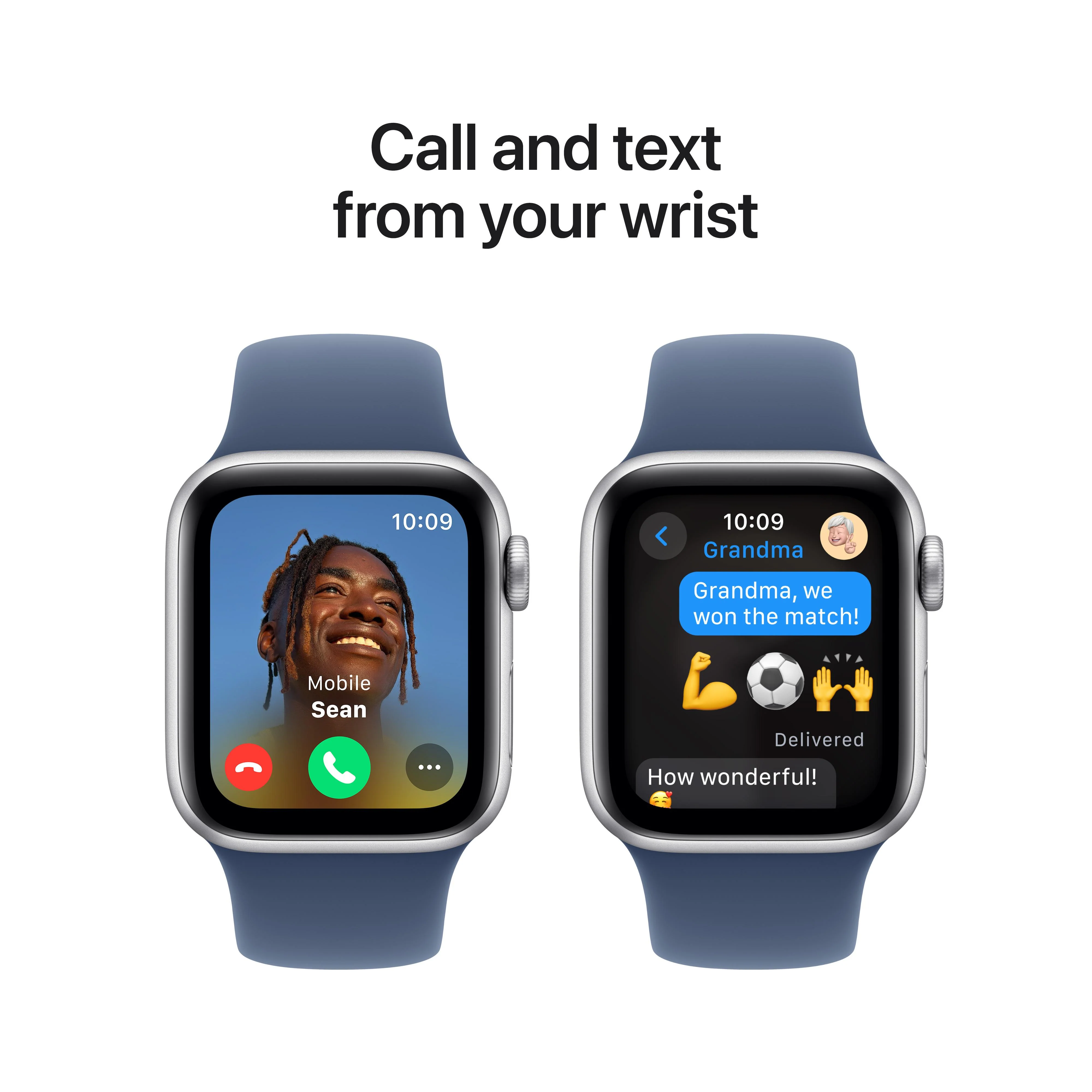 Apple Watch SE GPS 40mm Silver Aluminium Case with Denim Sport Band - M/L - Image 4