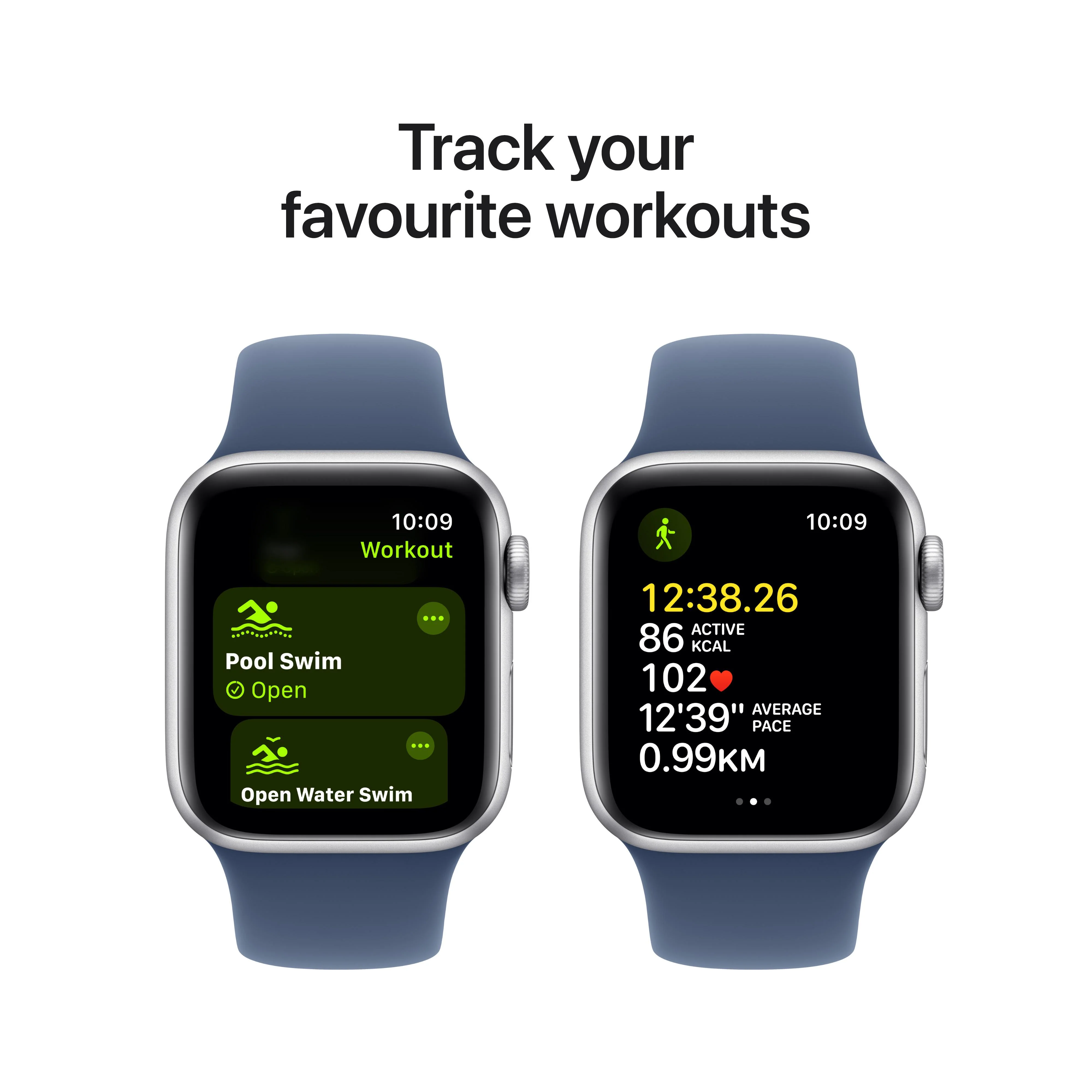 Apple Watch SE GPS 40mm Silver Aluminium Case with Denim Sport Band - M/L - Image 6
