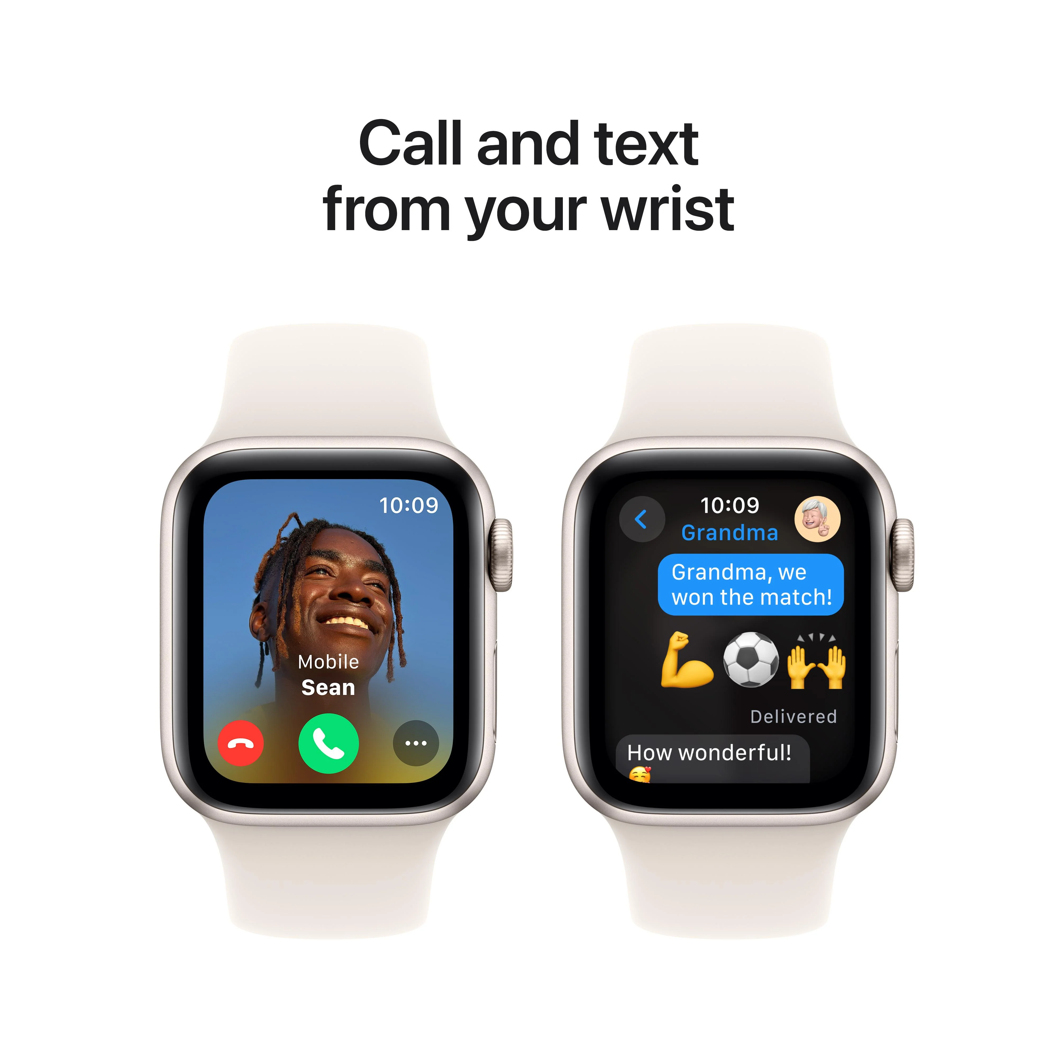 Apple Watch SE GPS 40mm Starlight Aluminium Case with Starlight Sport Band - S/M - Image 4