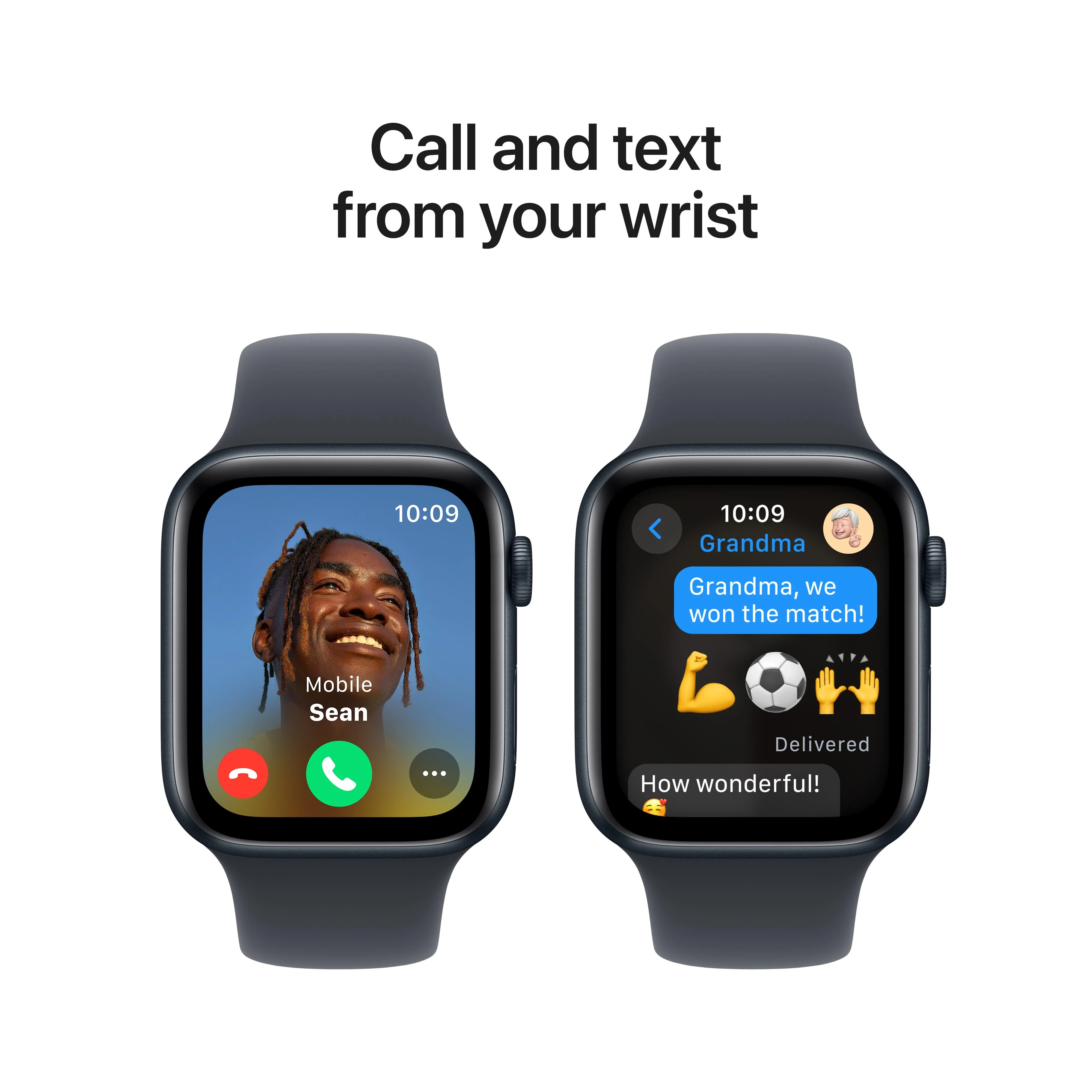 Apple Watch SE GPS 44mm Midnight Aluminium Case with Midnight Sport Band - S/M - Image 4